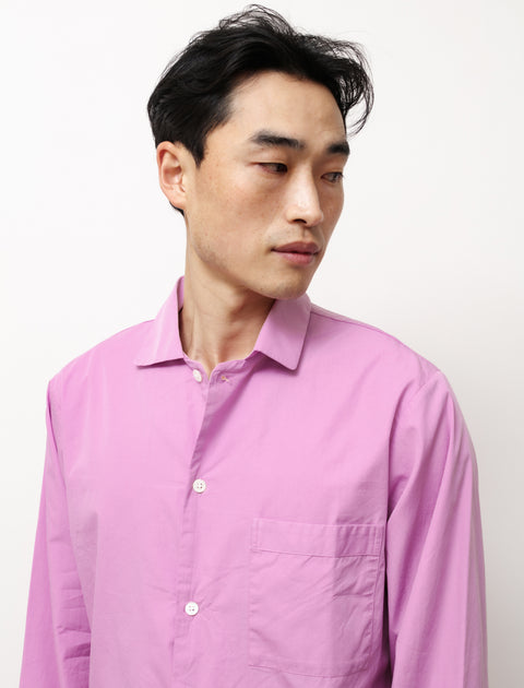 Tekla Poplin Pyjama Shirt Purple Pink