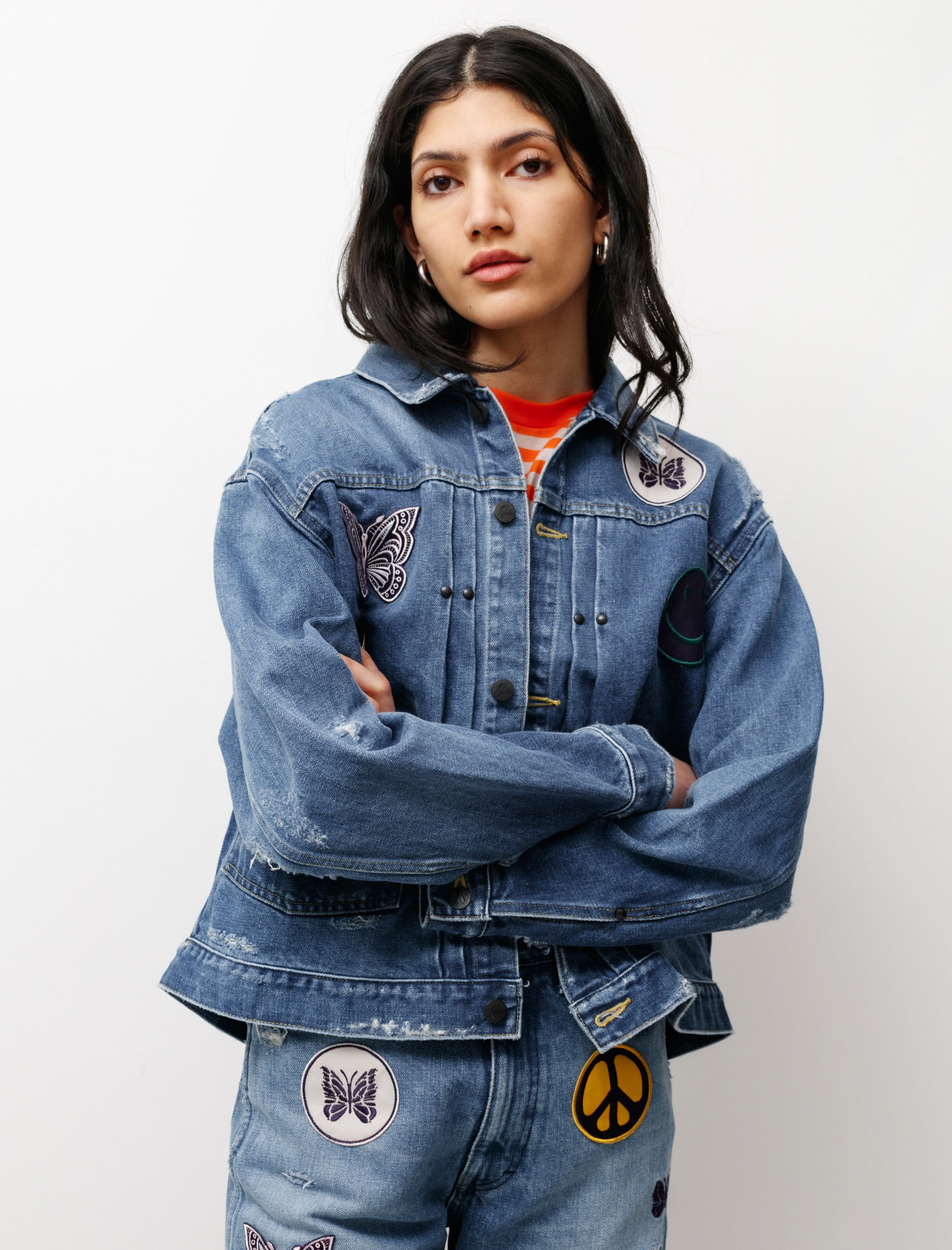 Needles Assorted Patches Jean Jacket