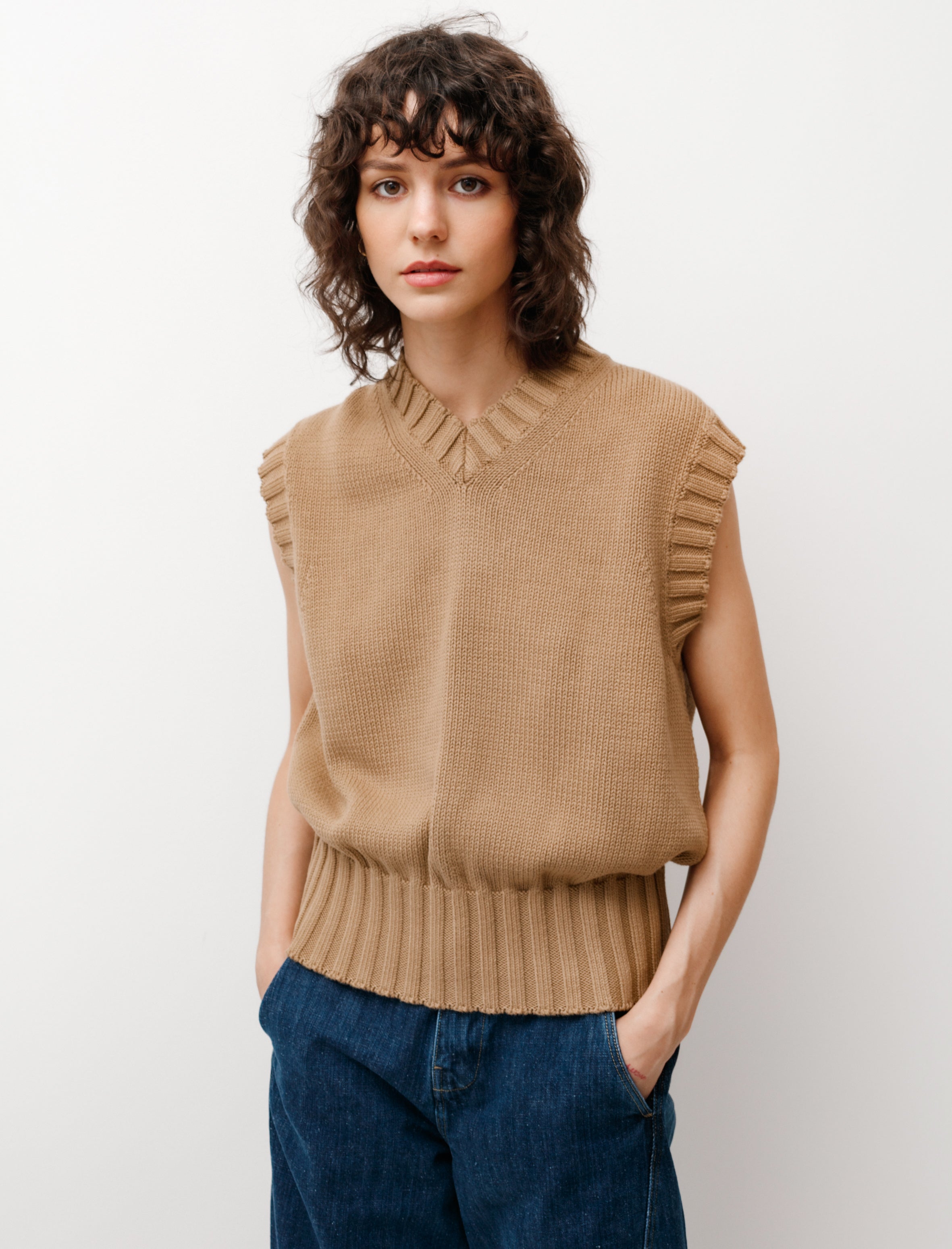 Studio Nicholson Marit Cotton Knit Biscuit