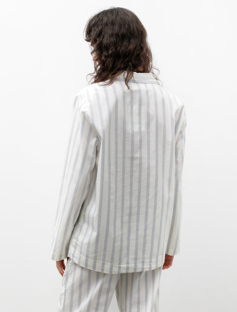Tekla Poplin Pyjamas Shirt Needle Stripes