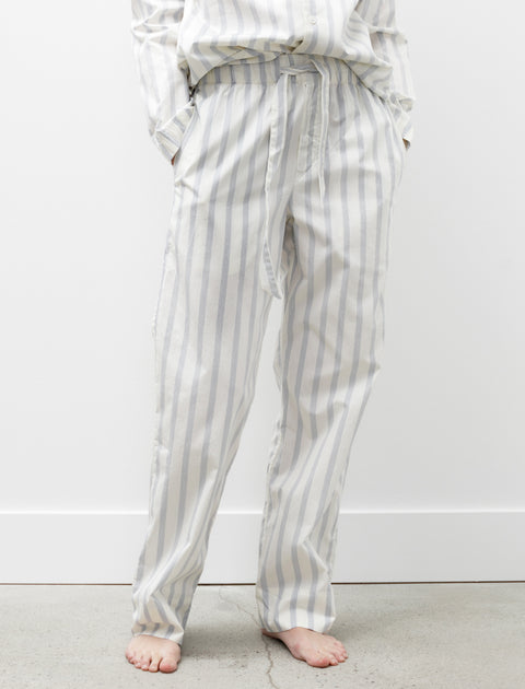 Tekla Poplin Pyjama Pants Needle Stripes
