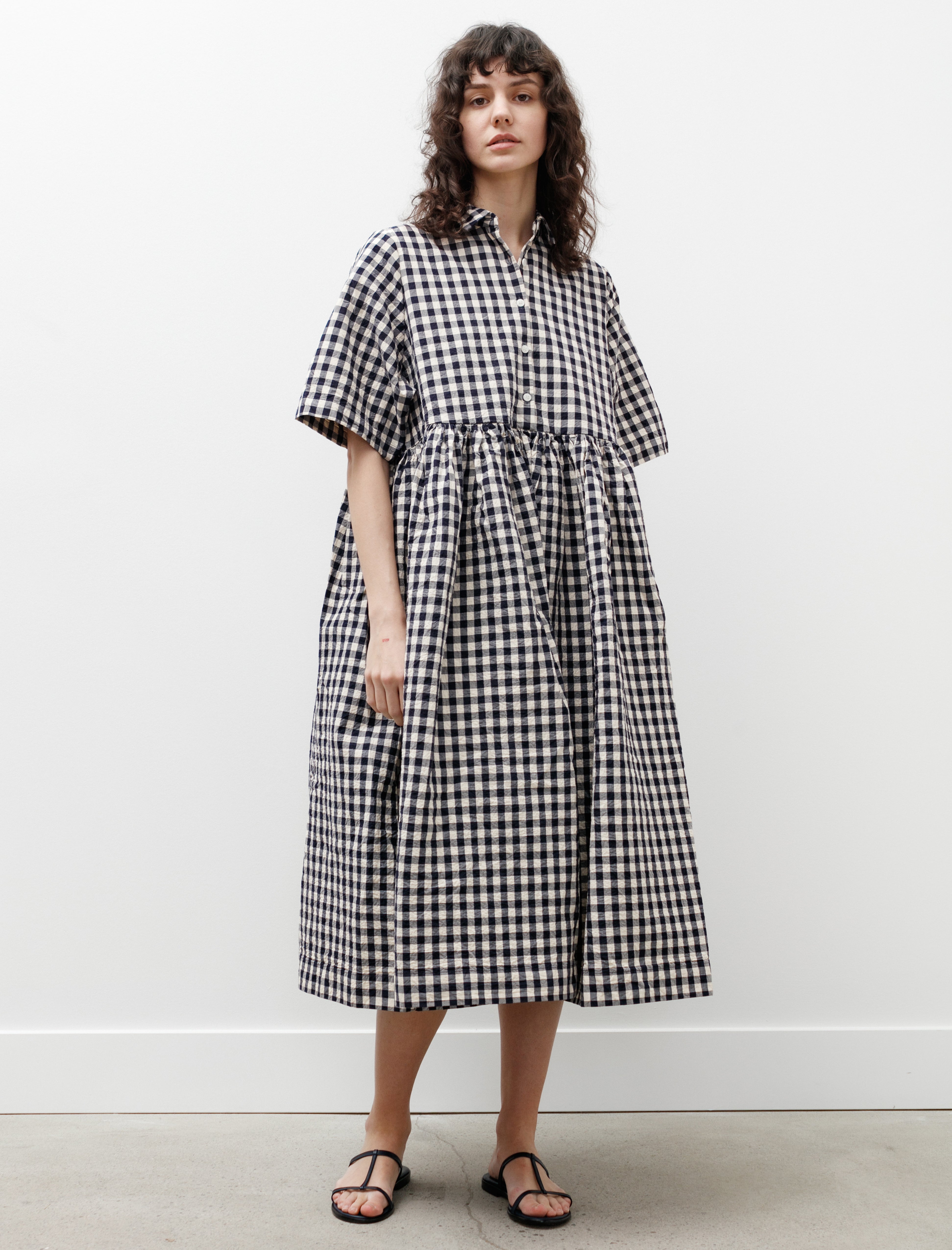 Casey Casey Ethal Dress Navy Check