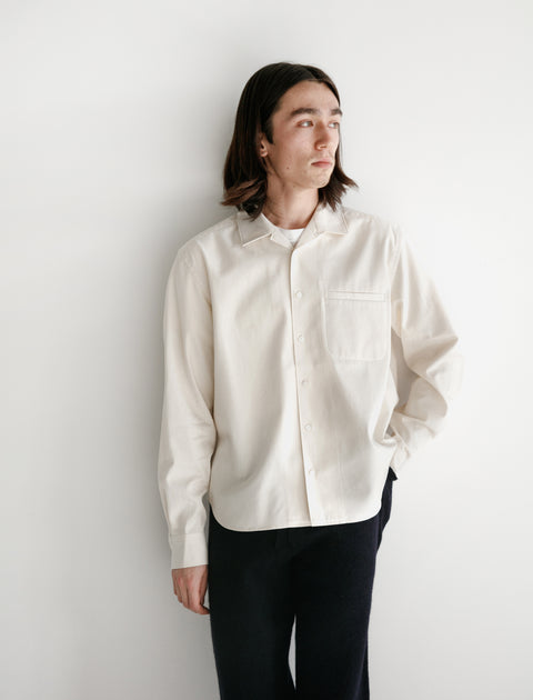 Childs L/S Boxy Fit Buttondown Natural