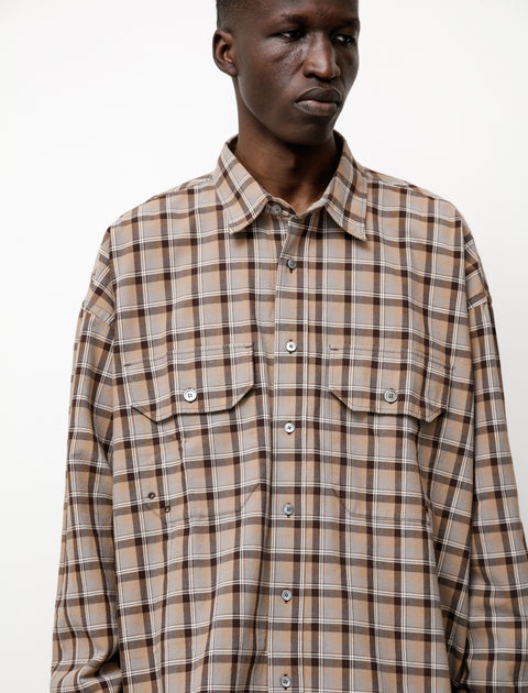 Acne Studios Oversized Shirt Checked Grey/Brown
