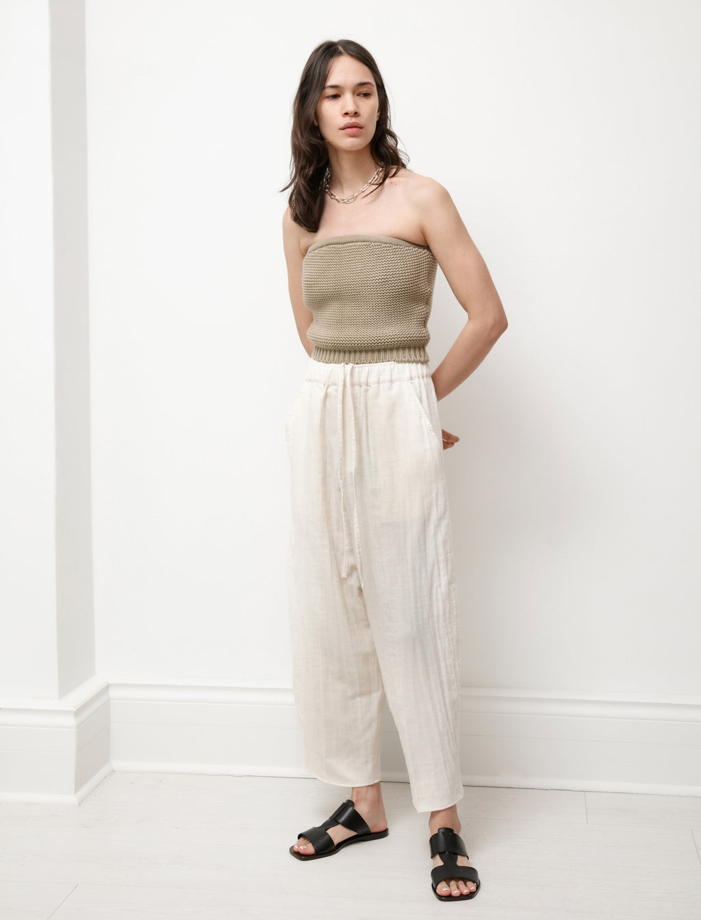 Cristaseya Japanese Cotton/Linen Moroccan Pants White – Neighbour