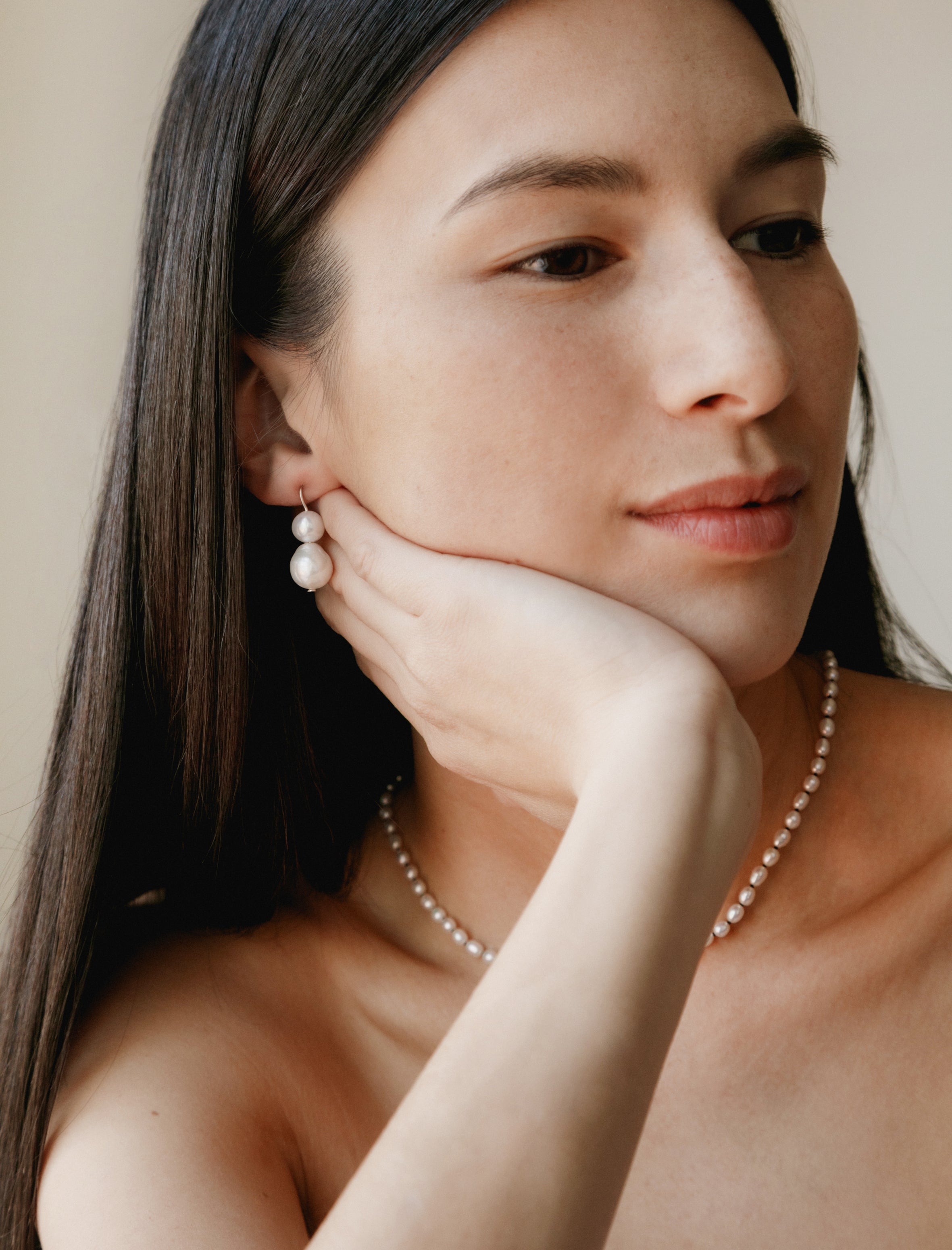 Sophie Buhai Double Pearl Earrings