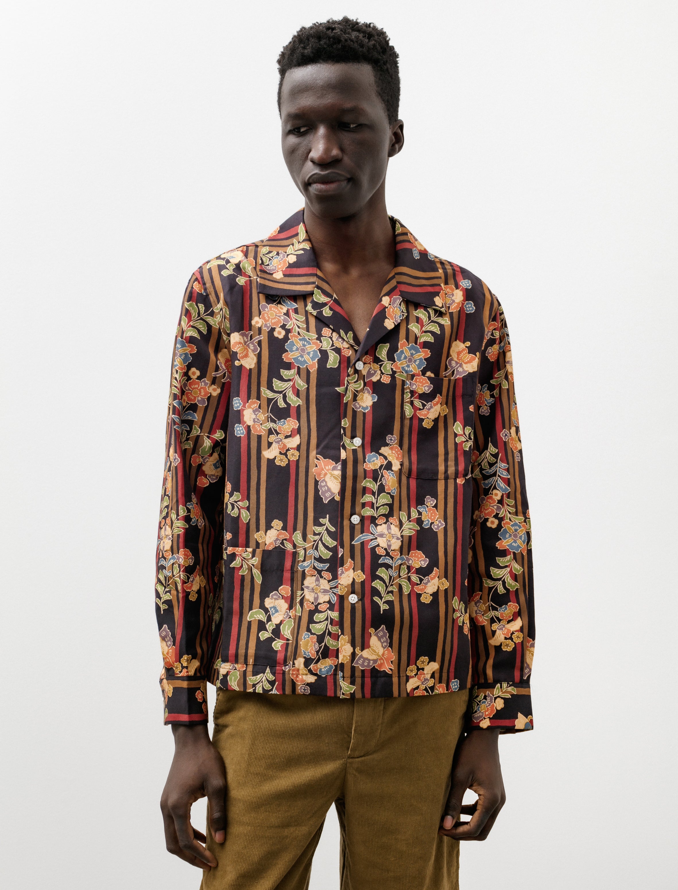 Bode Butterfly Stripe LS Shirt