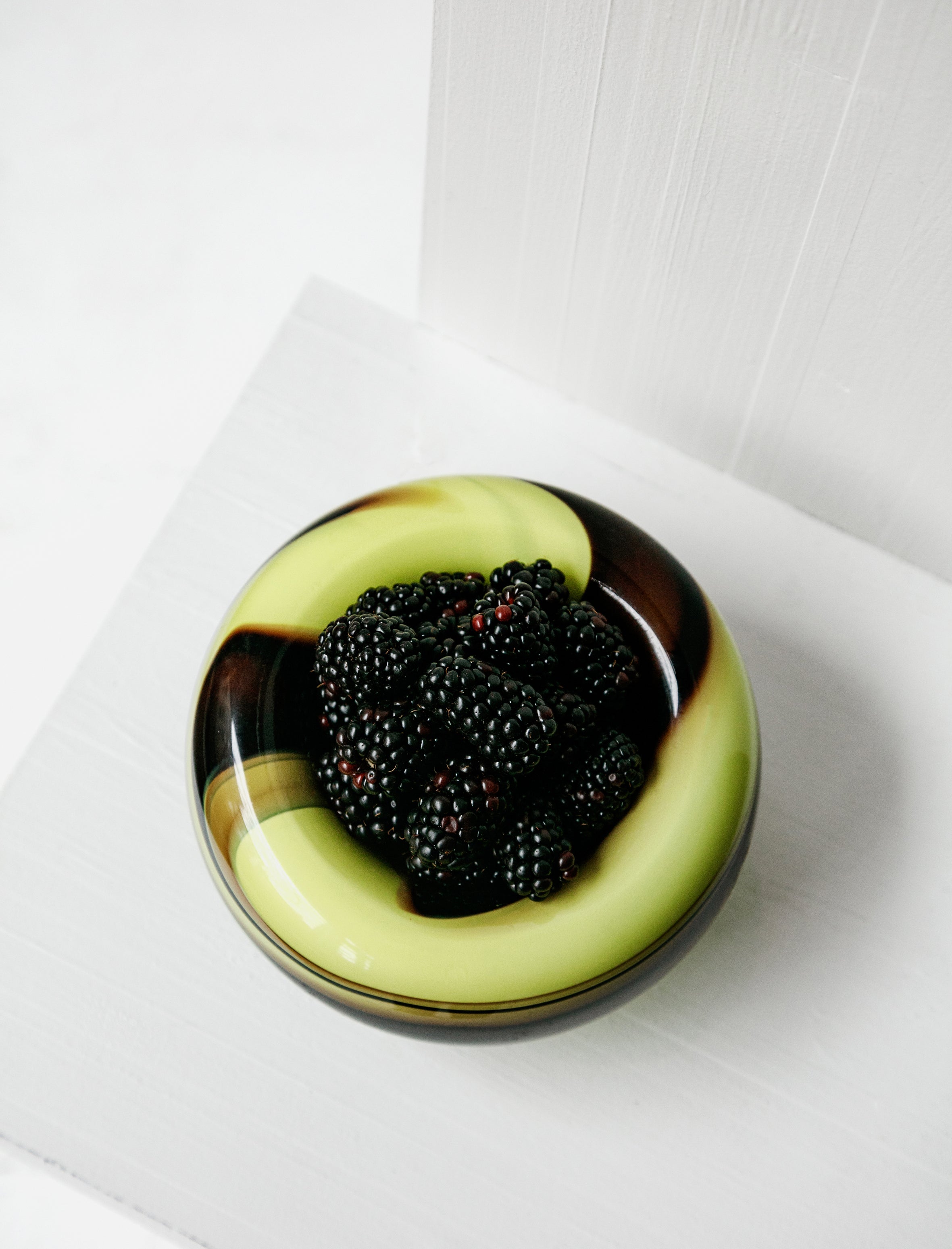 Found by Neighbour Swirl Glass Bowl Lemon and Cocoa Medium