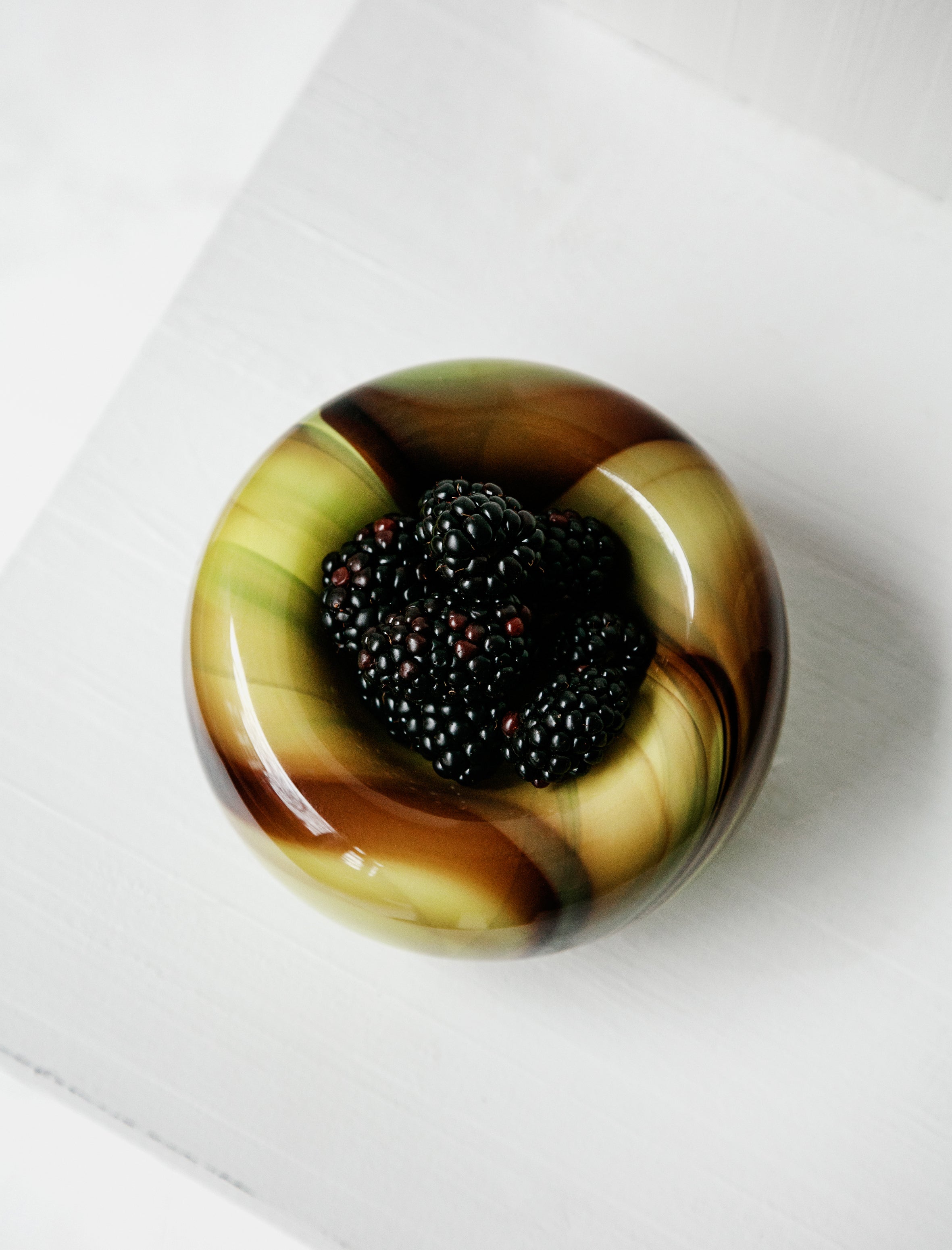 Found by Neighbour Swirl Glass Bowl Lemon and Cocoa Small