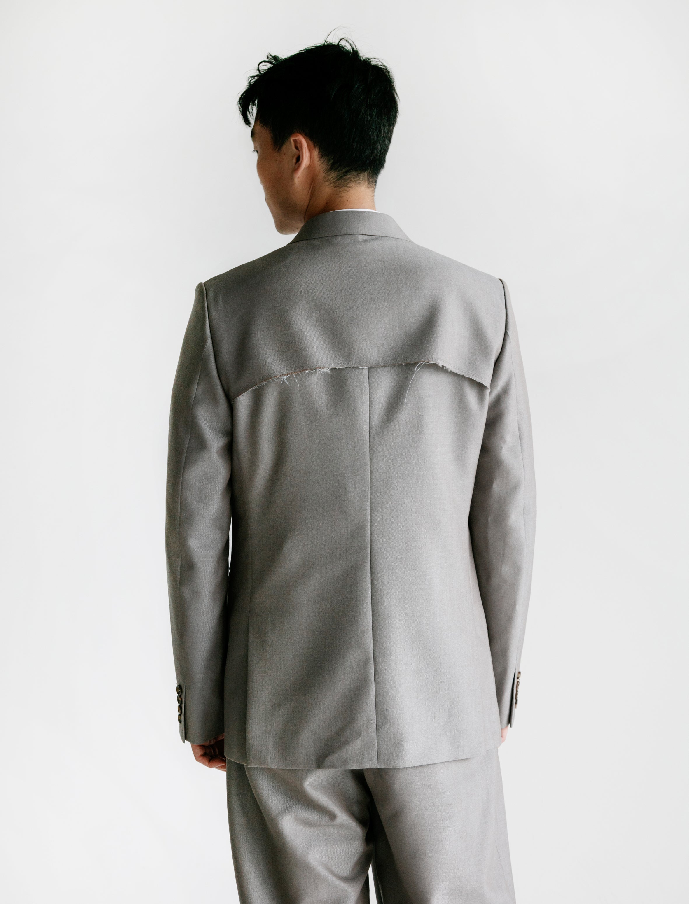 Comme des Garçons Homme Deux Wool Mohair Sharkskin Jacket Sand