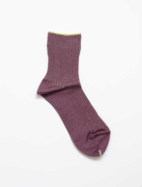 Anyo Socks Rib Socks Purple/Lime