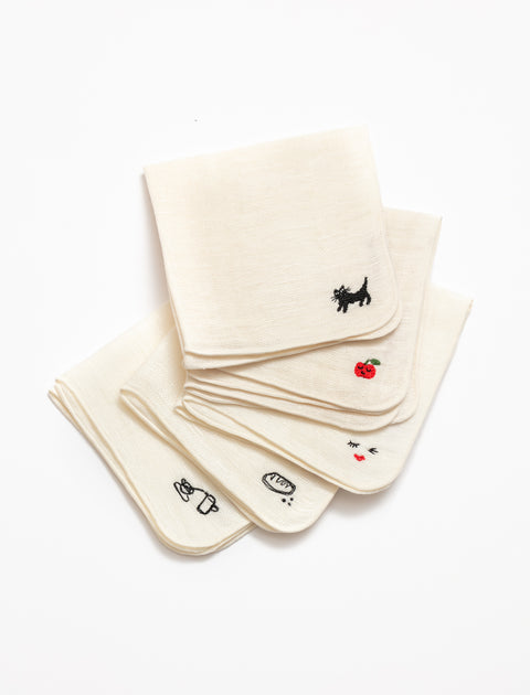 Embroidered Linen Handkerchief