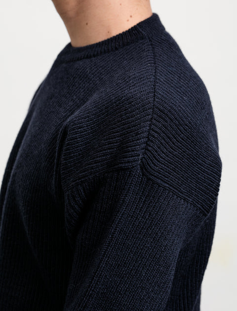 Cristaseya Soft Wool Sweater Navy