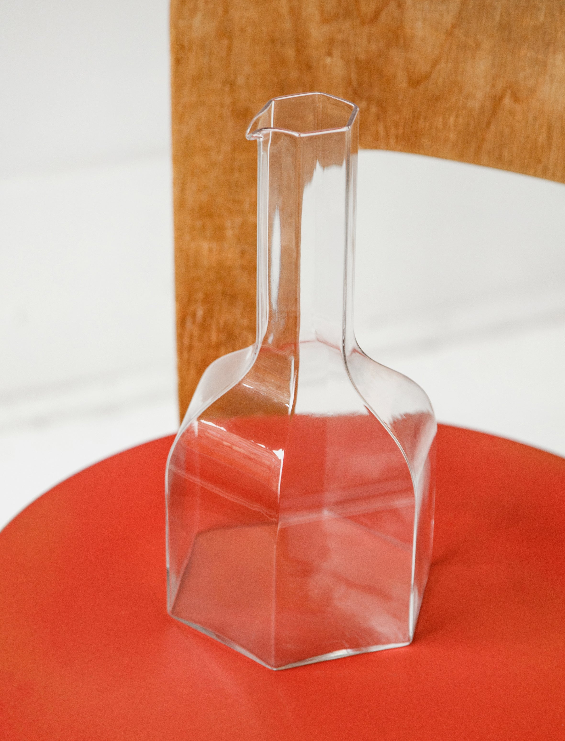 Found by Neighbour Octagonal Optical Glass Pitcher