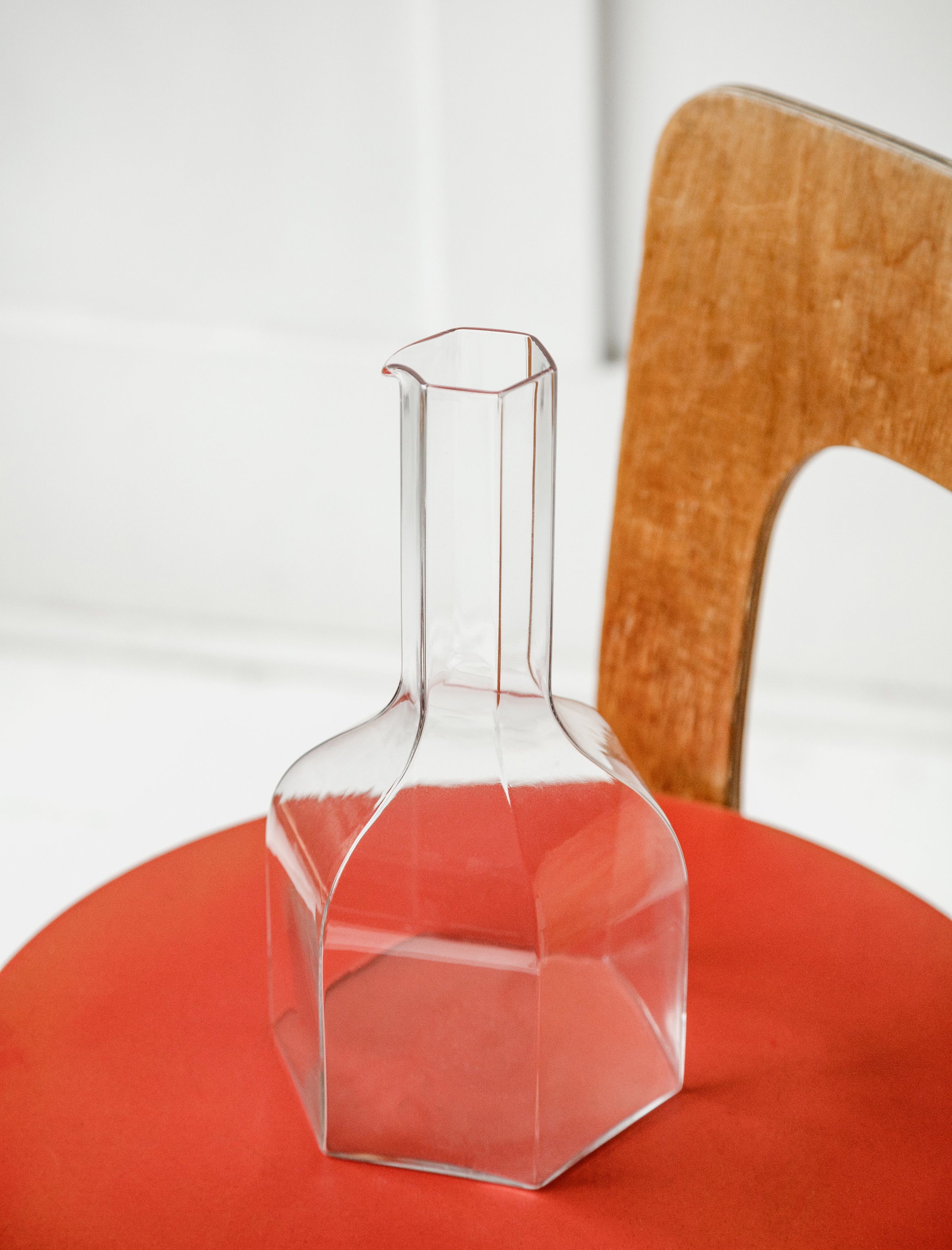 Found by Neighbour Octagonal Optical Glass Pitcher