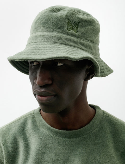 Needles Fleece Bucket Hat Green