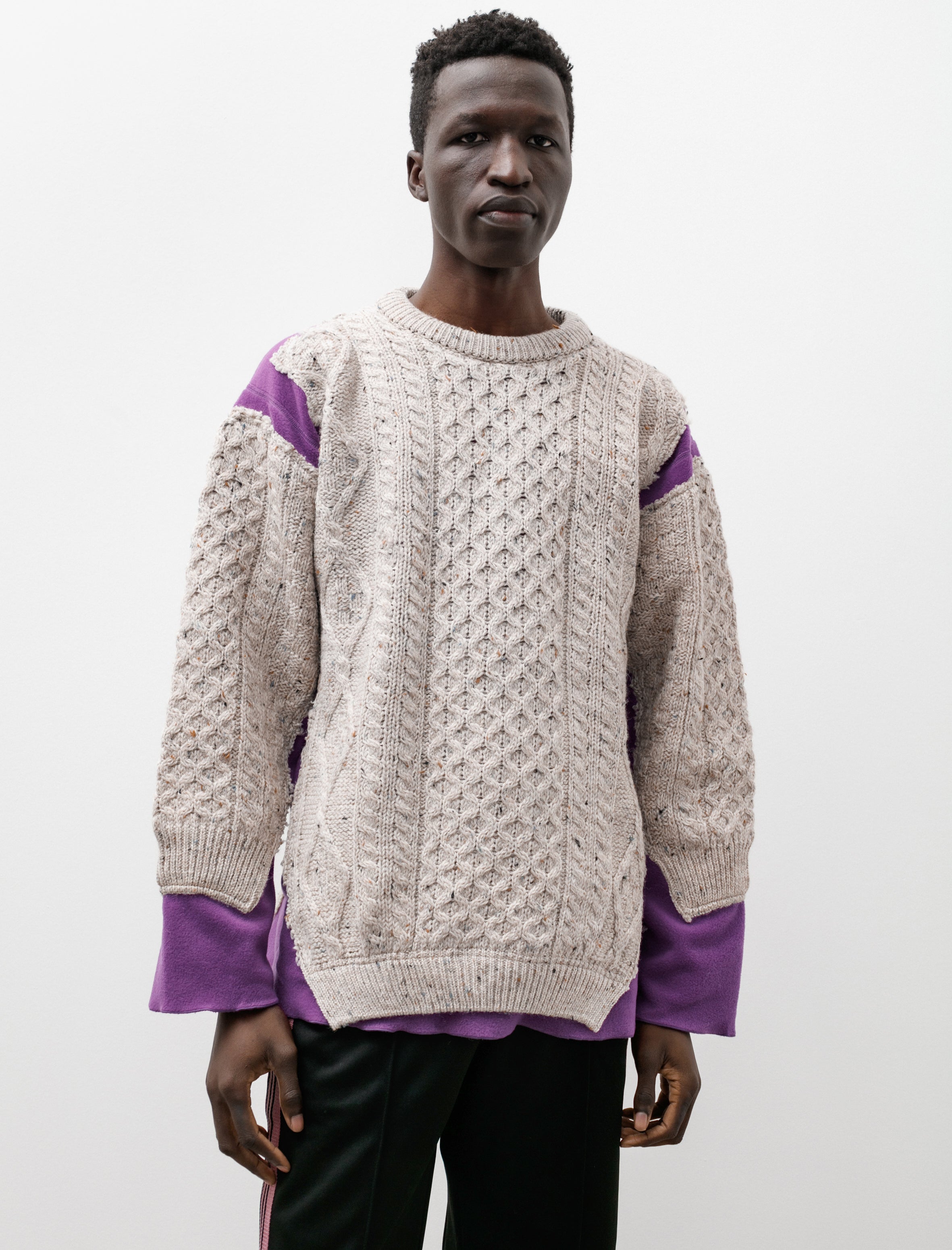 Needles Rebuild Fishermans Covered Sweater Purple