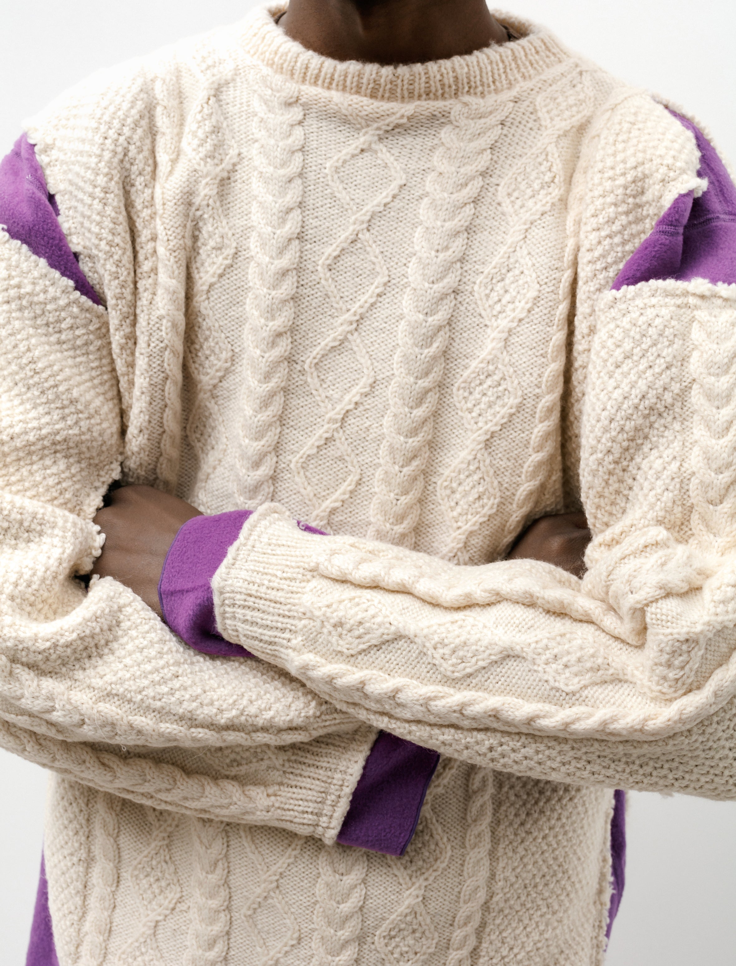 Needles Rebuild Fishermans Covered Sweater Purple