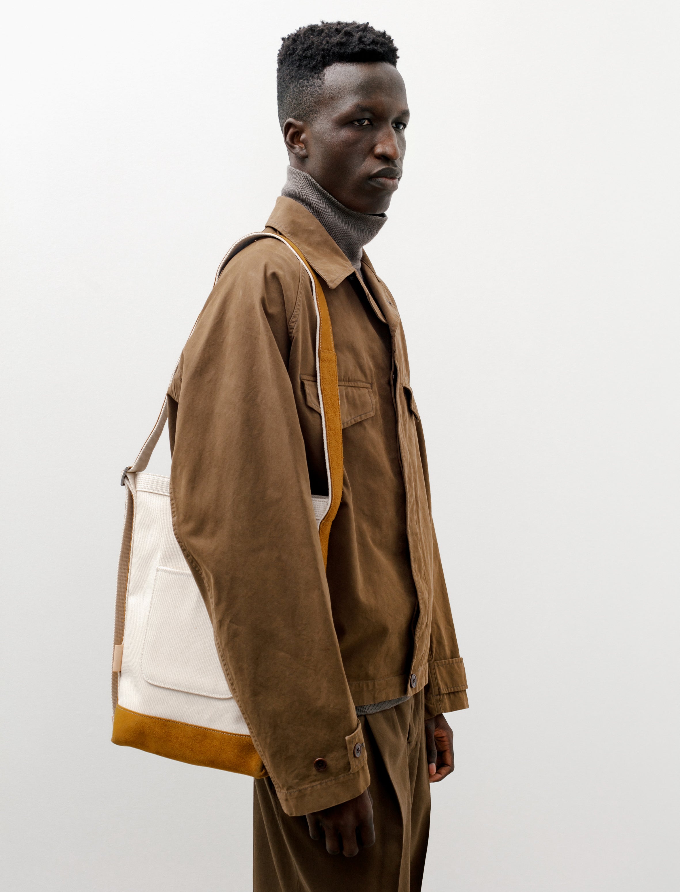 Hender Scheme Campus Suede Shoulder Bag Camel