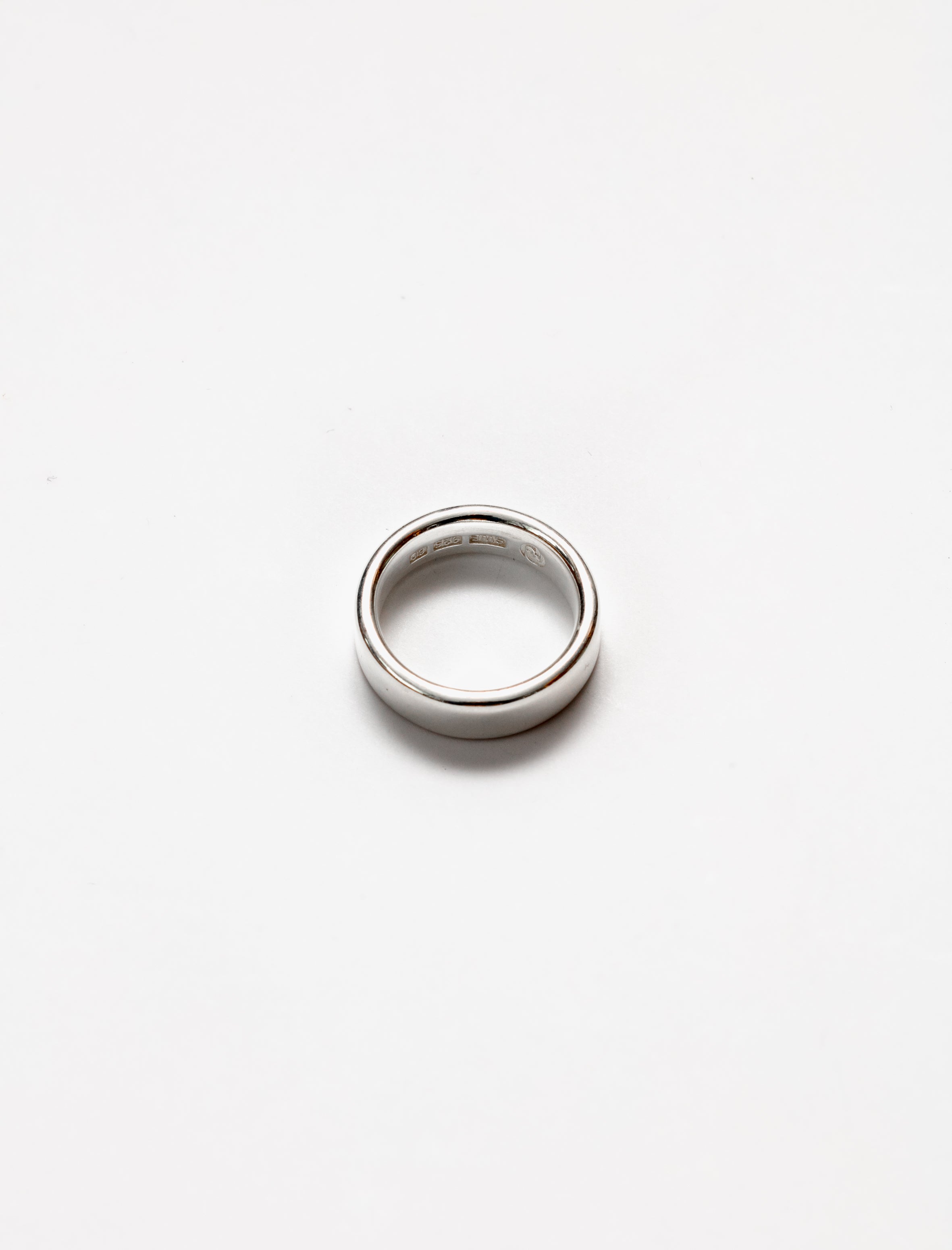 All Blues Tire Ring Narrow Polished Silver