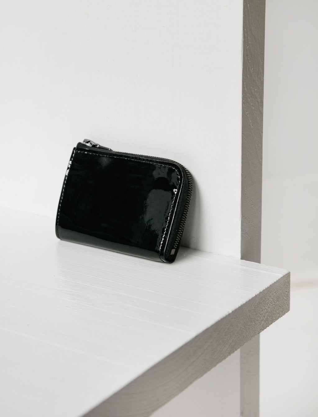 Isaac Reina 275 Mini Zipped Wallet Patent Calf – Neighbour