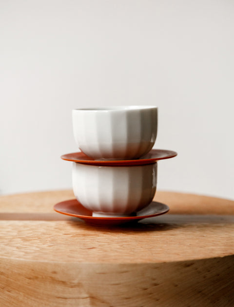 Japanese Teacups with Celluloid Saucers