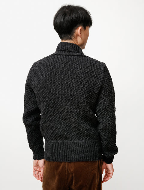 Frank Leder Hand Knit Shawl Collar Sweater