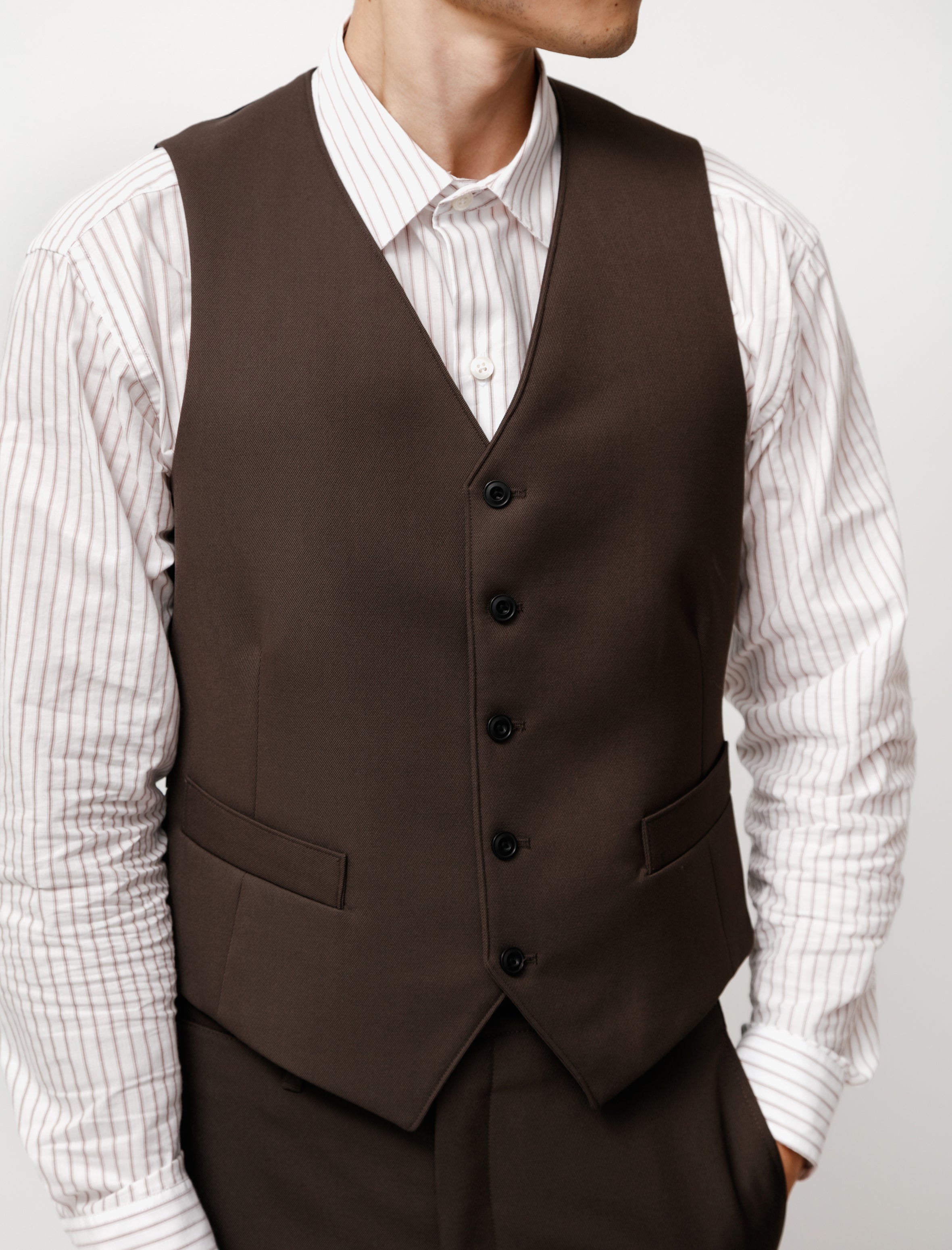 Lemaire Waistcoat Dark Brown