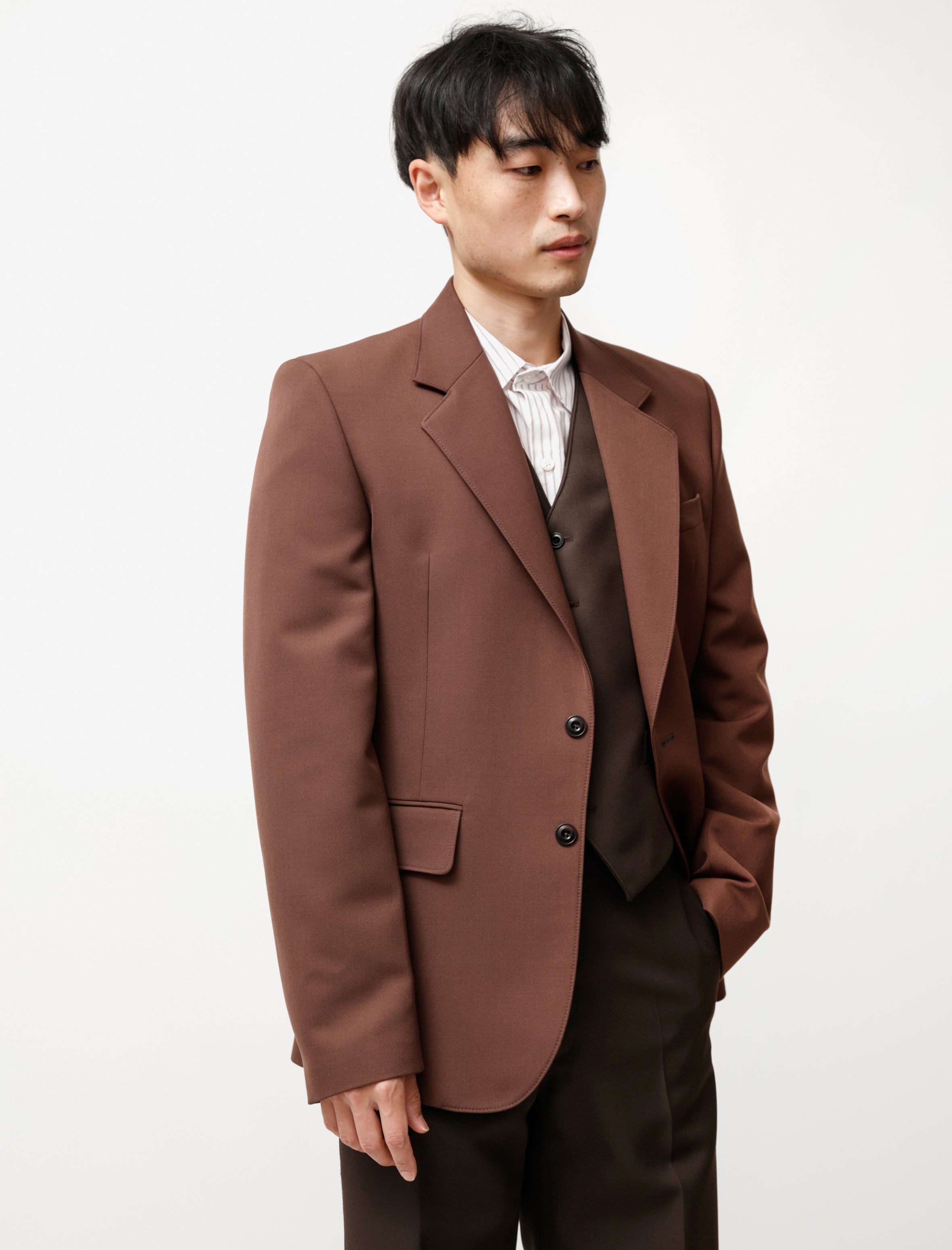 Lemaire Slim Fit SB Jacket Russet Brown