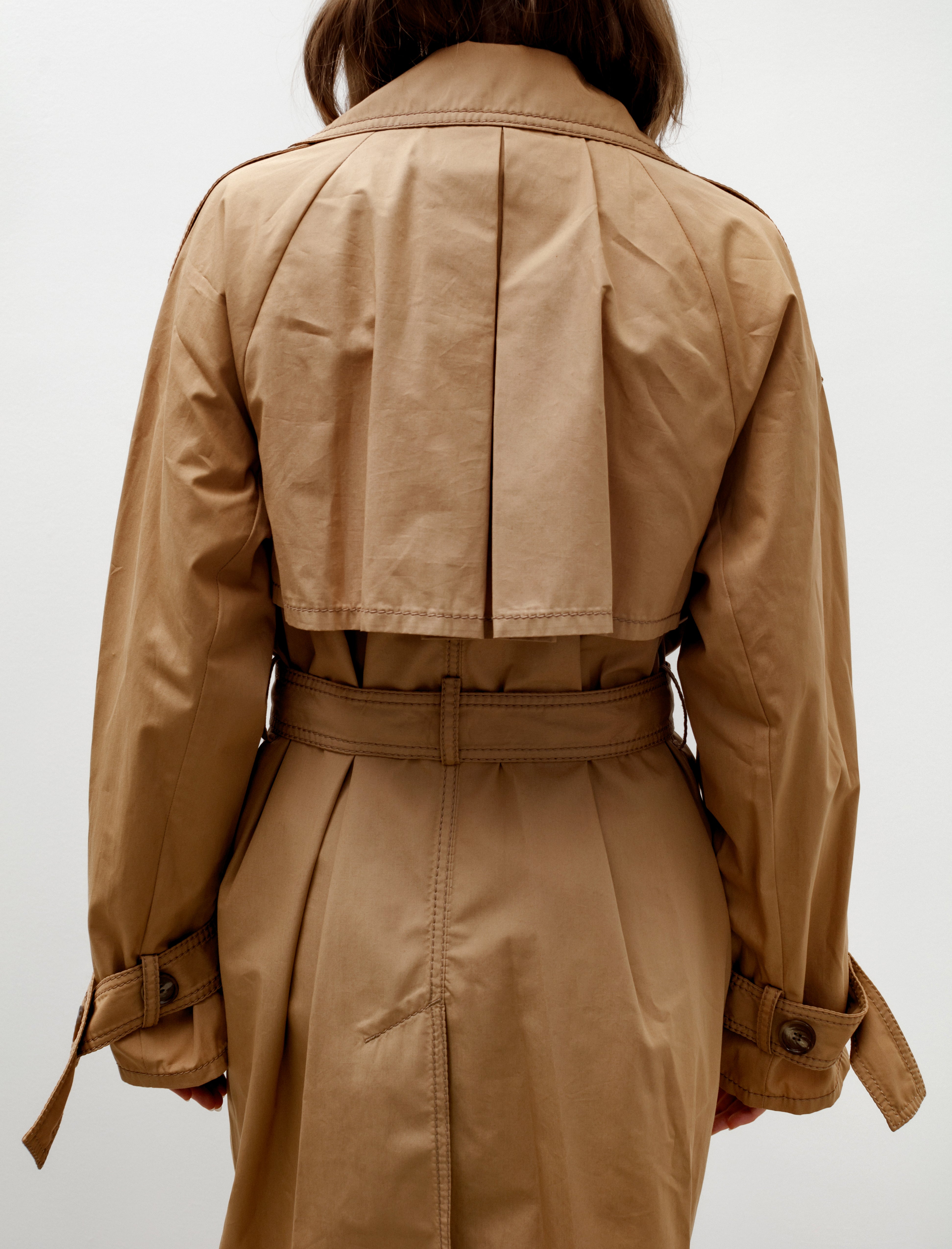 Acne Studios Capelet Trench Coat Khaki Beige