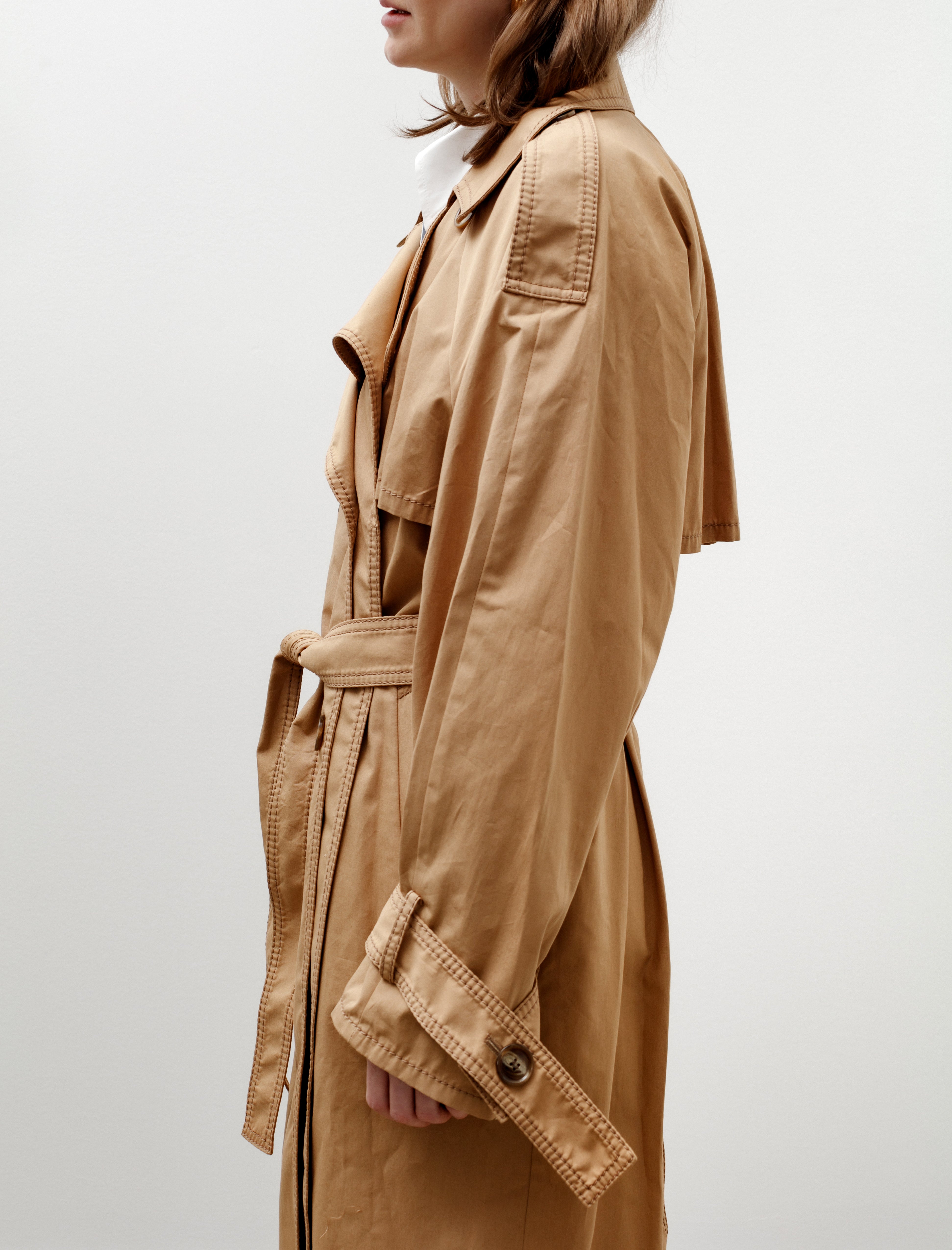 Acne Studios Capelet Trench Coat Khaki Beige