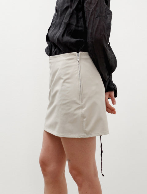 Our Legacy Mini Skirt Dusty White Muted Scuba