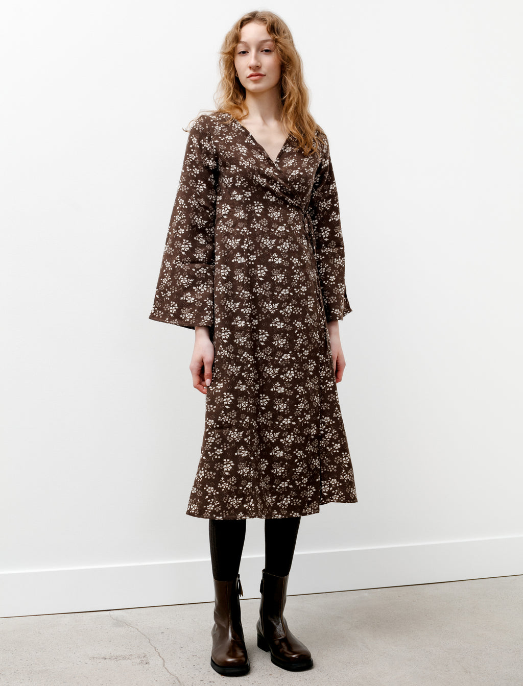 Needles Wrap Dress Wool Viyella Floral – Neighbour