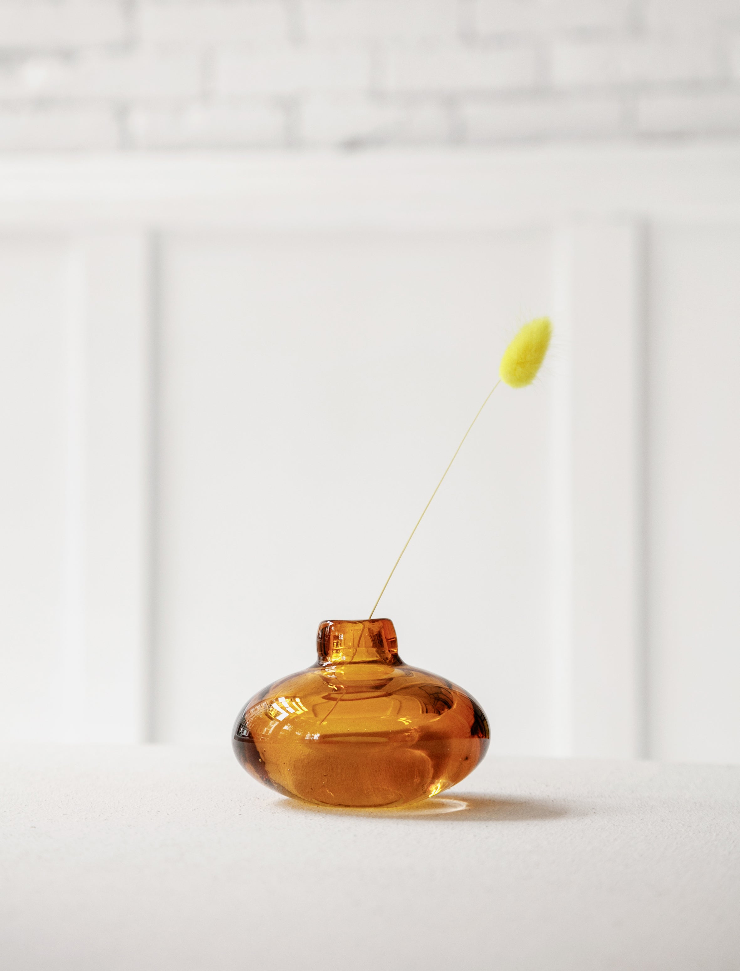 Found by Neighbour Murano Glass Bud Vase Amber