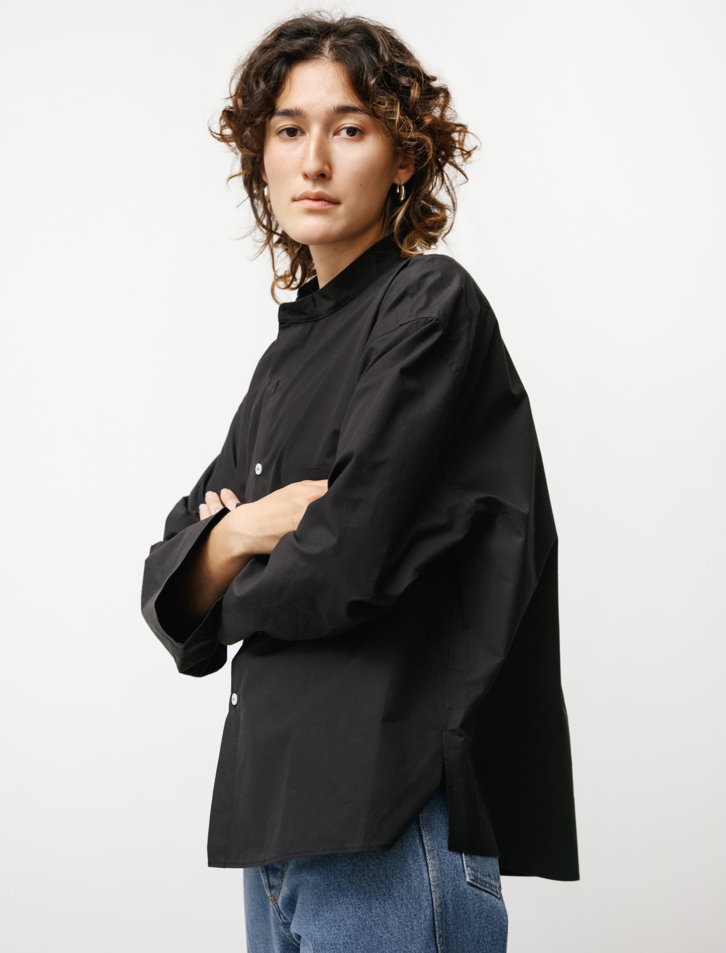 Cristaseya Japanese Dry Cotton Pyjama Shirt Black