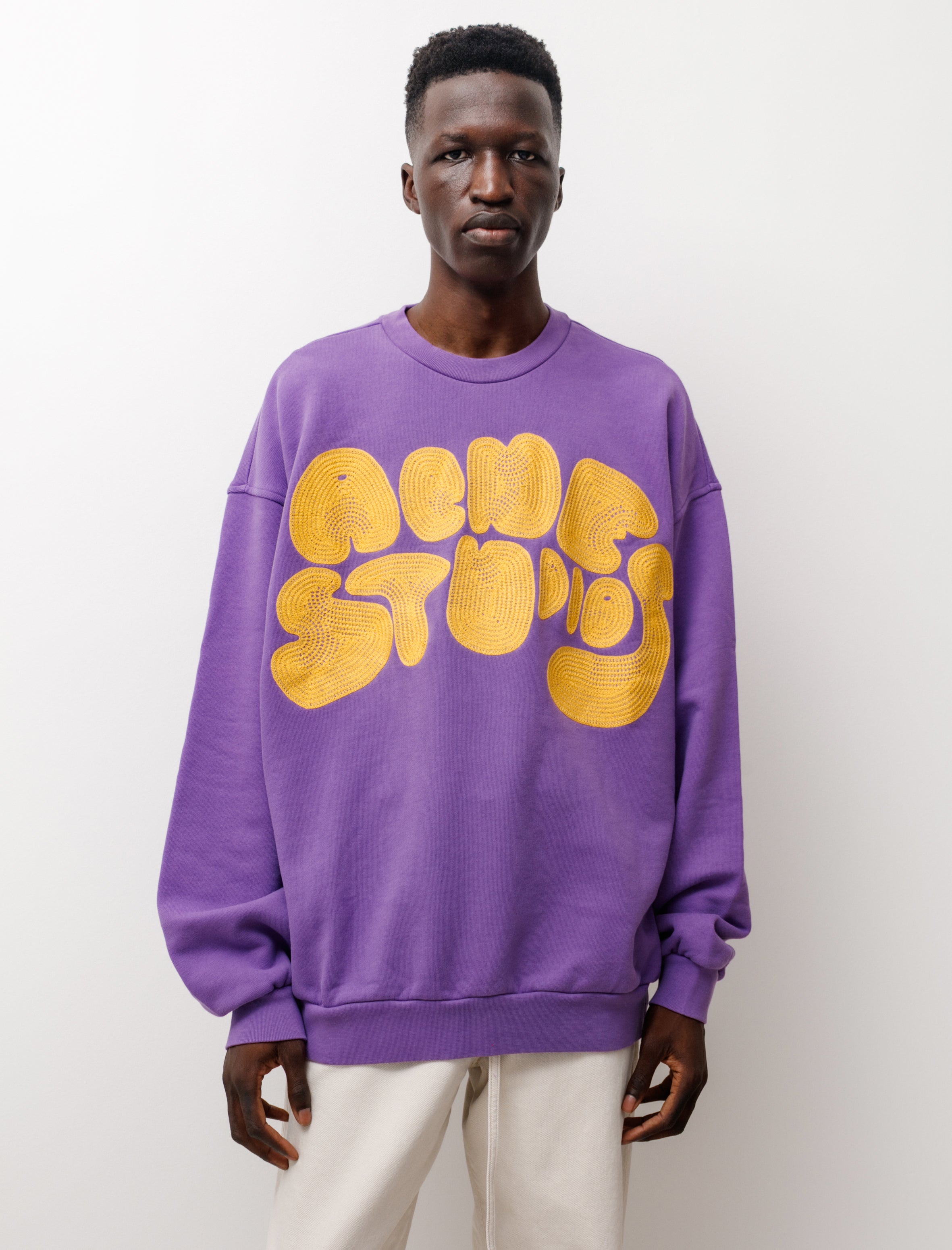 Acne Studios Bubble Logo Crewneck Lilac