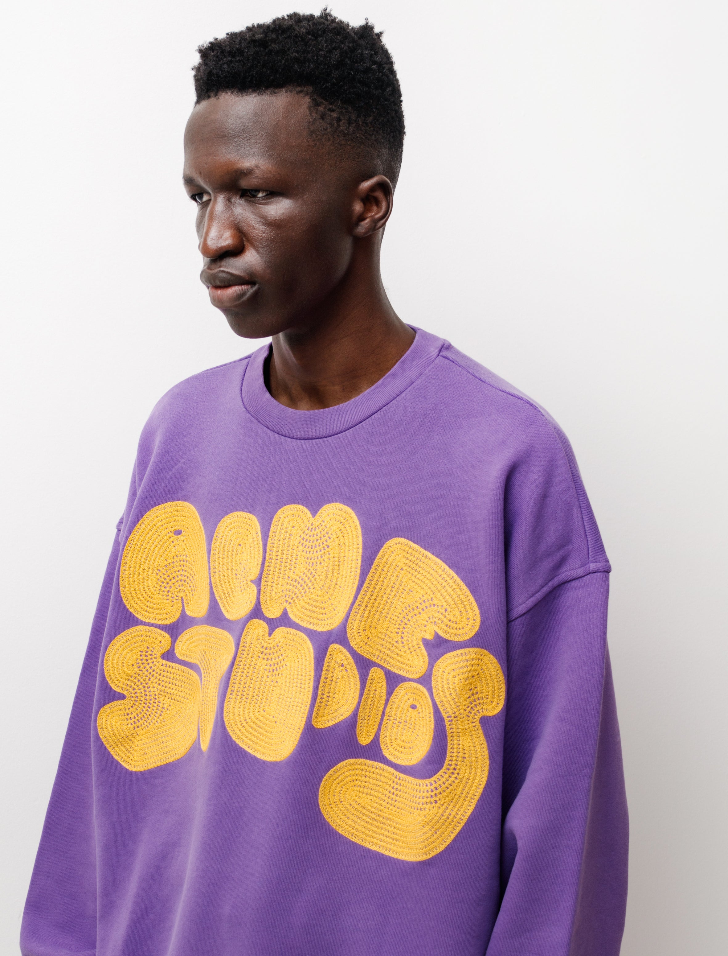 Acne Studios Bubble Logo Crewneck Lilac