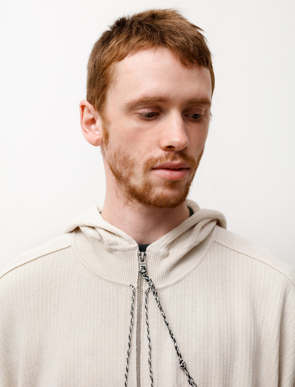Acne Studios Two Way Zip Hooded Sweater Ecru – Neighbour