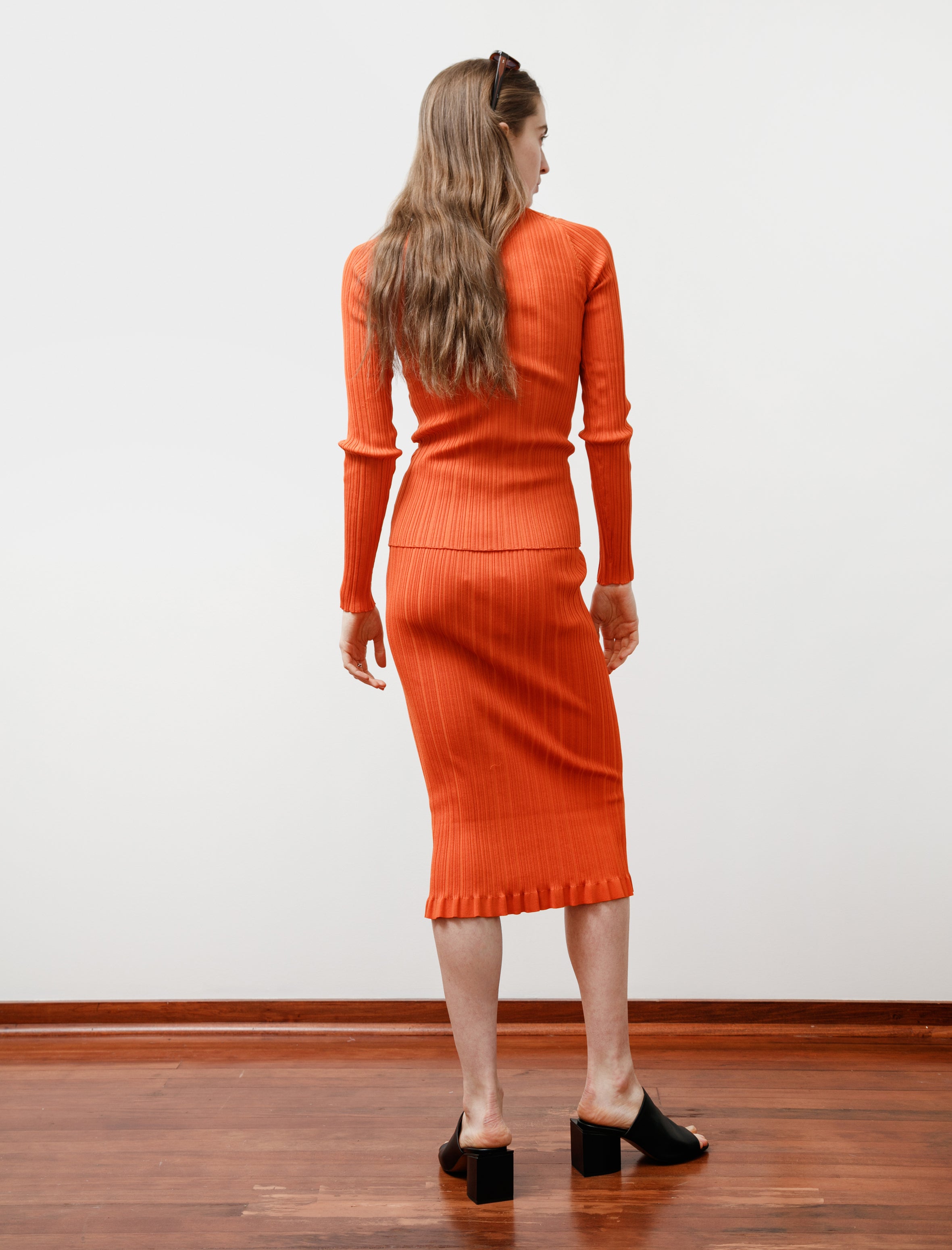 Acne Studios Kora Irregular Rib Poppy Red