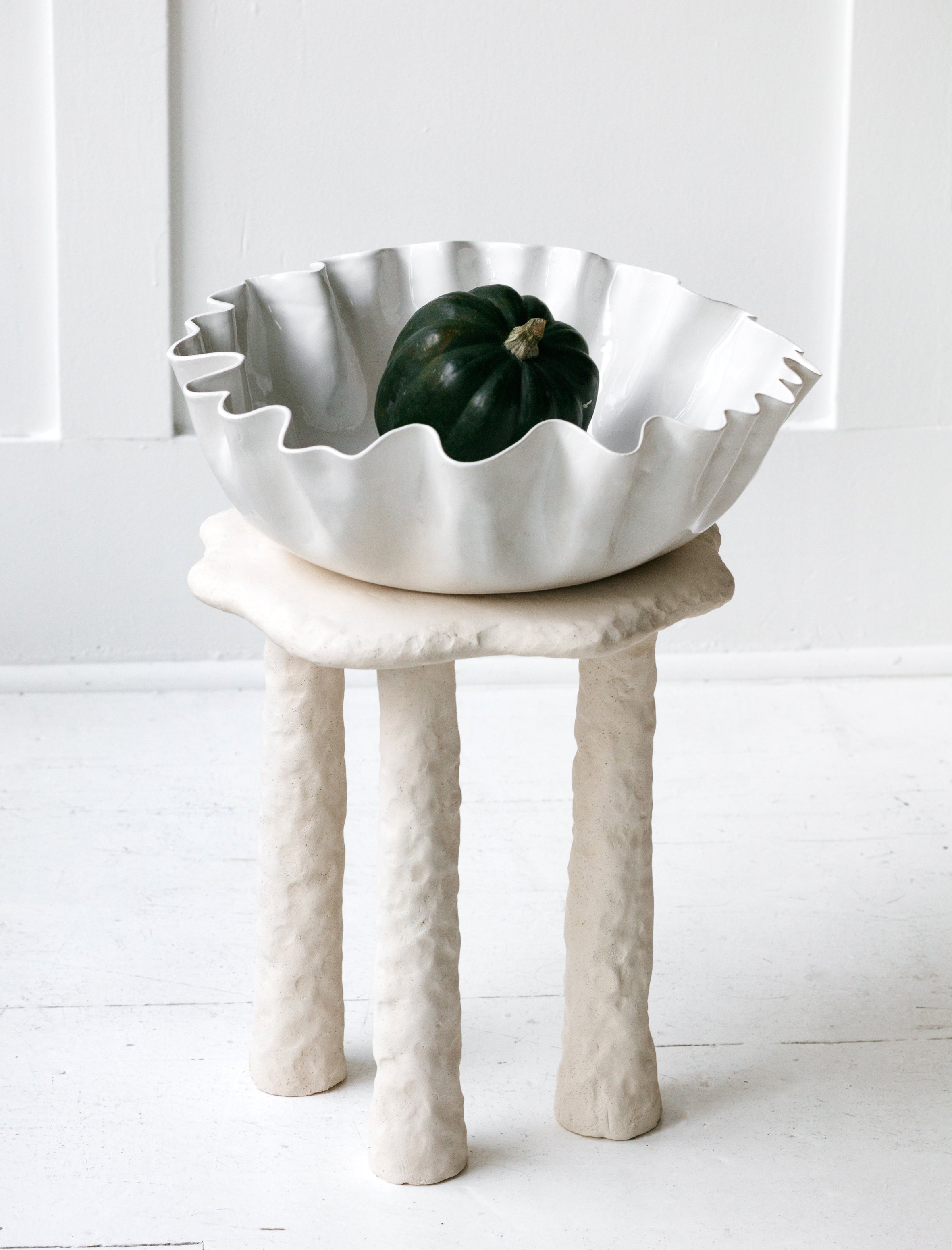 Nathalee Paolinelli Ruffle Bowl White