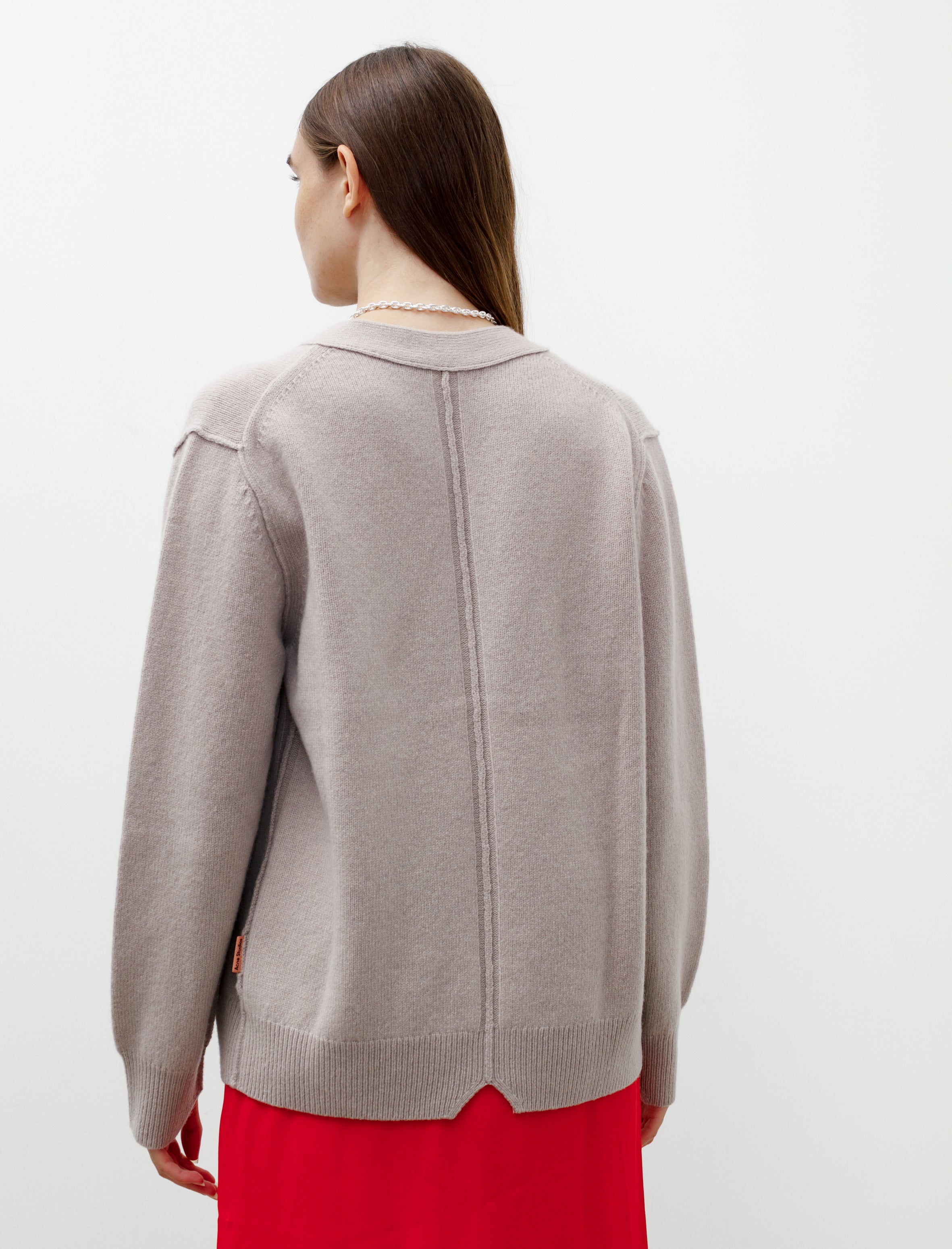 Acne Studios Wool Blend Cardigan Cold Beige