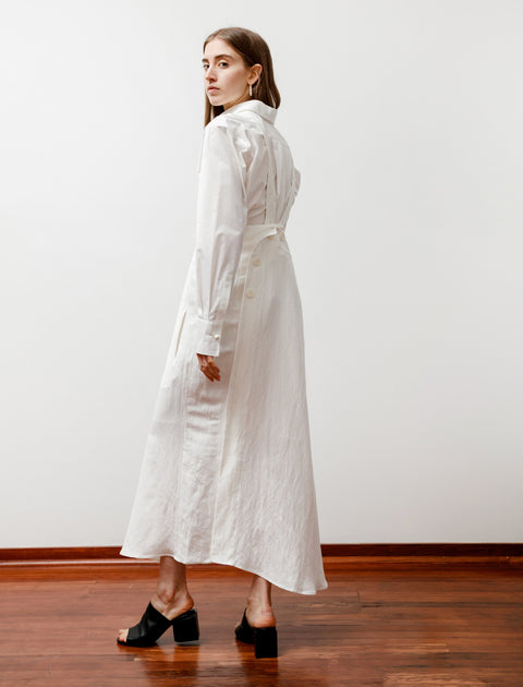 Y's by Yohji Yamamoto Buttoned High Waist Skirt White