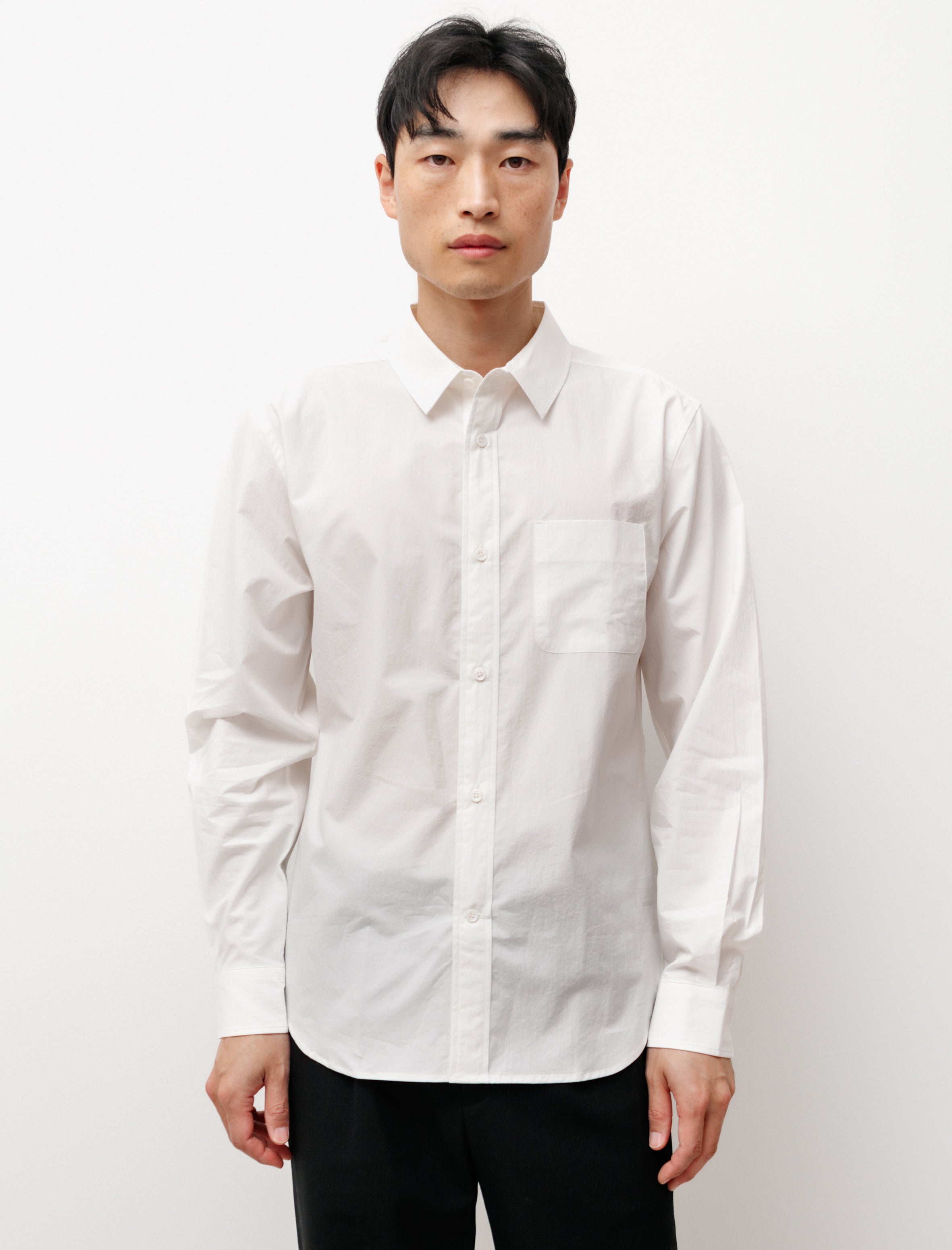 niuhans Typewriter Resilient Vintage Wash Shirt White