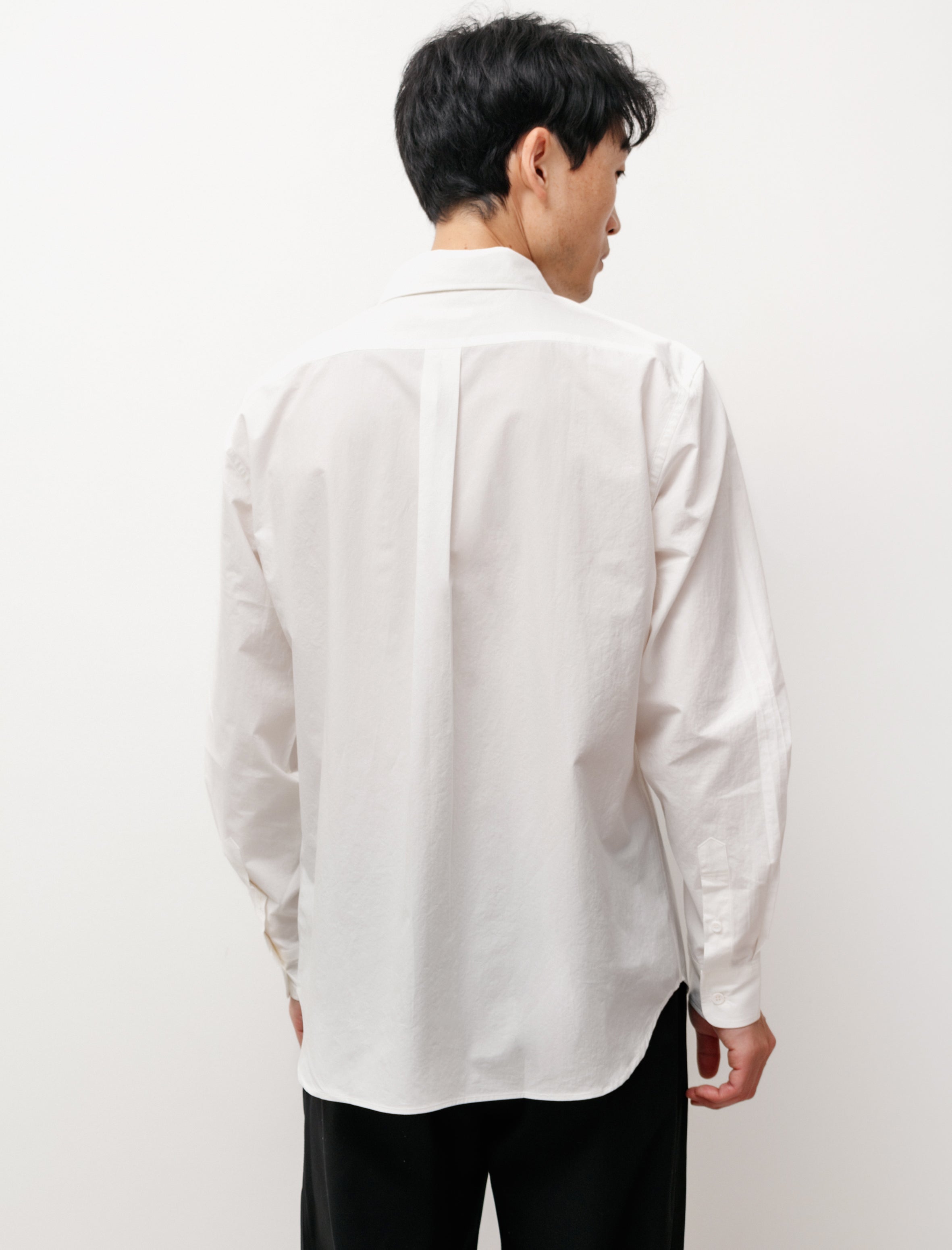 niuhans Typewriter Resilient Vintage Wash Shirt White
