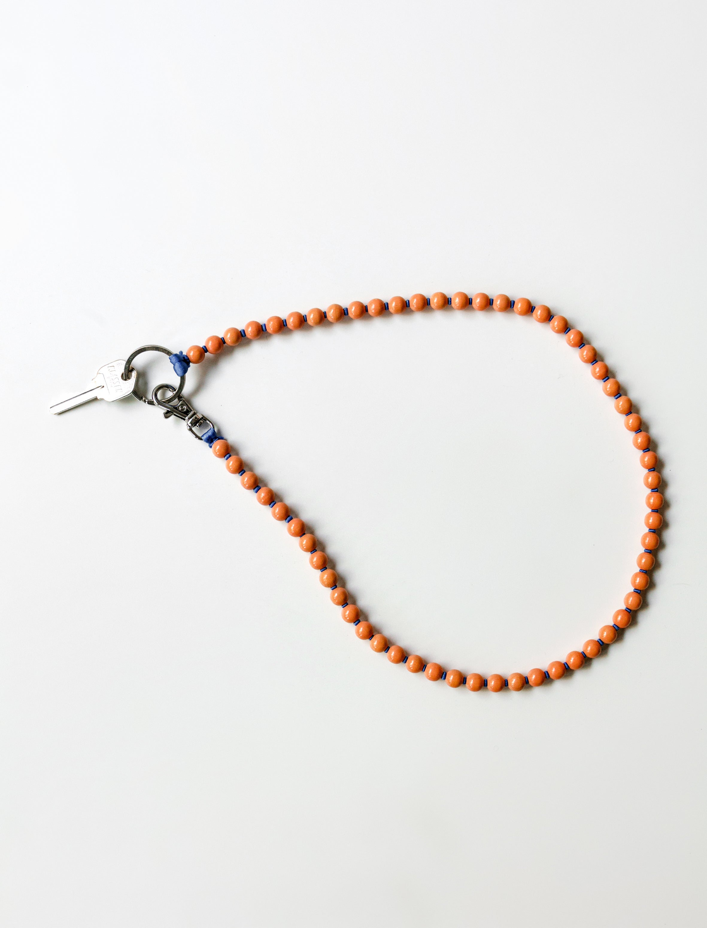 Ina Seifart Perlen Keyholder Long Peach/Blue