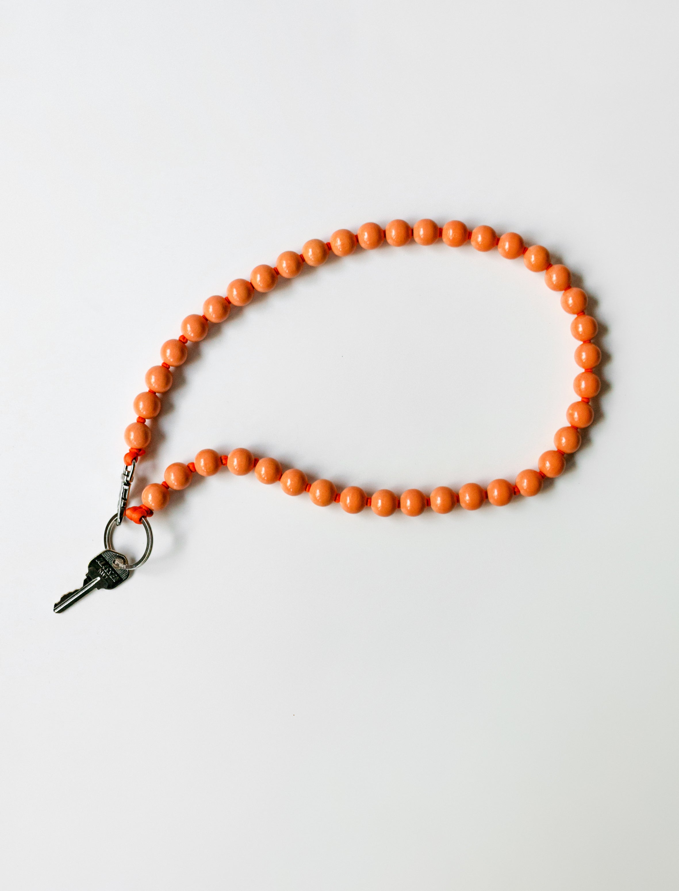 Ina Seifart Thick Perlen Keyholder Long Peach Orange