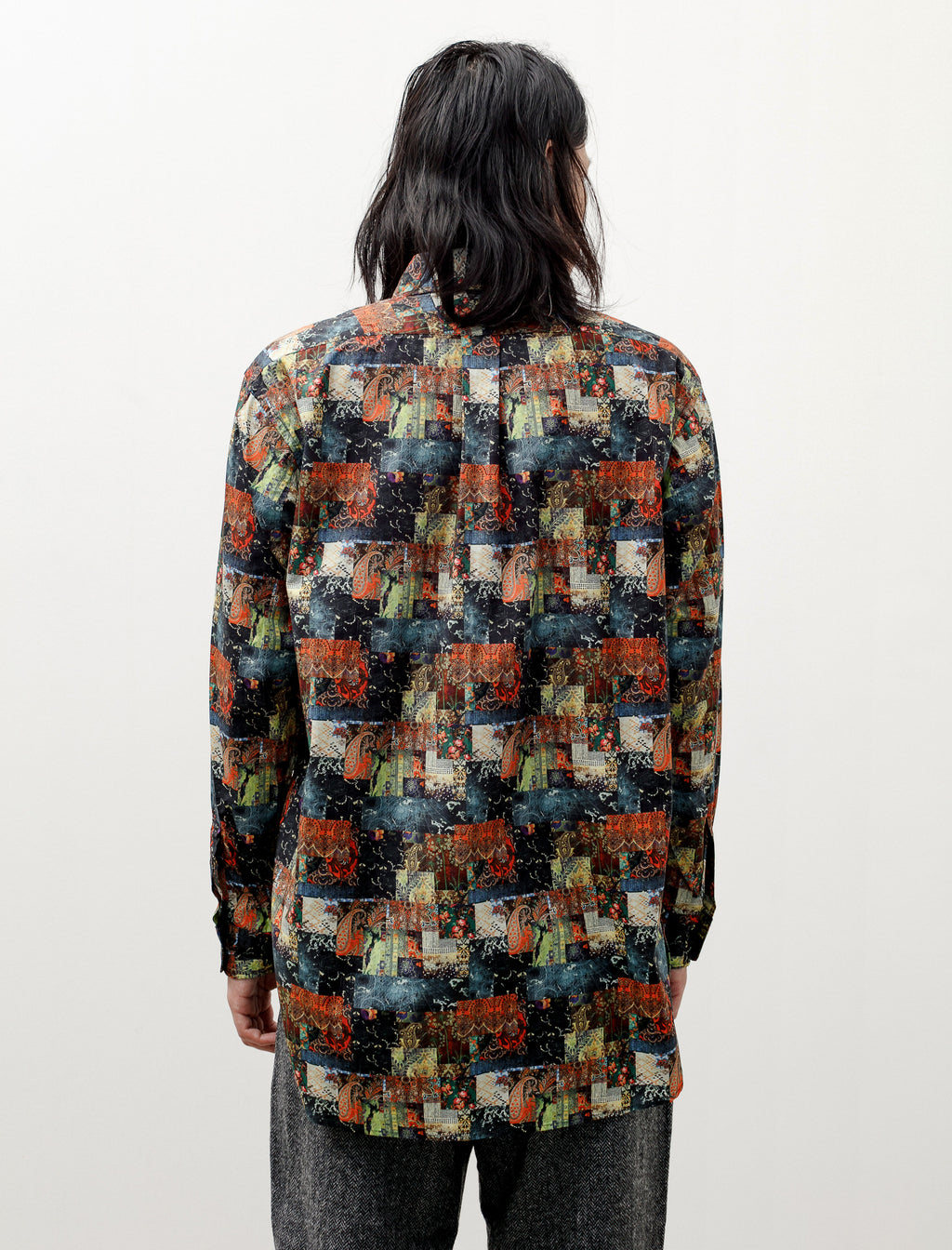 トップス Embroidery Patchwork Shirts Engineered Garments 19 Century BD Shirt Multi Patchwork Print