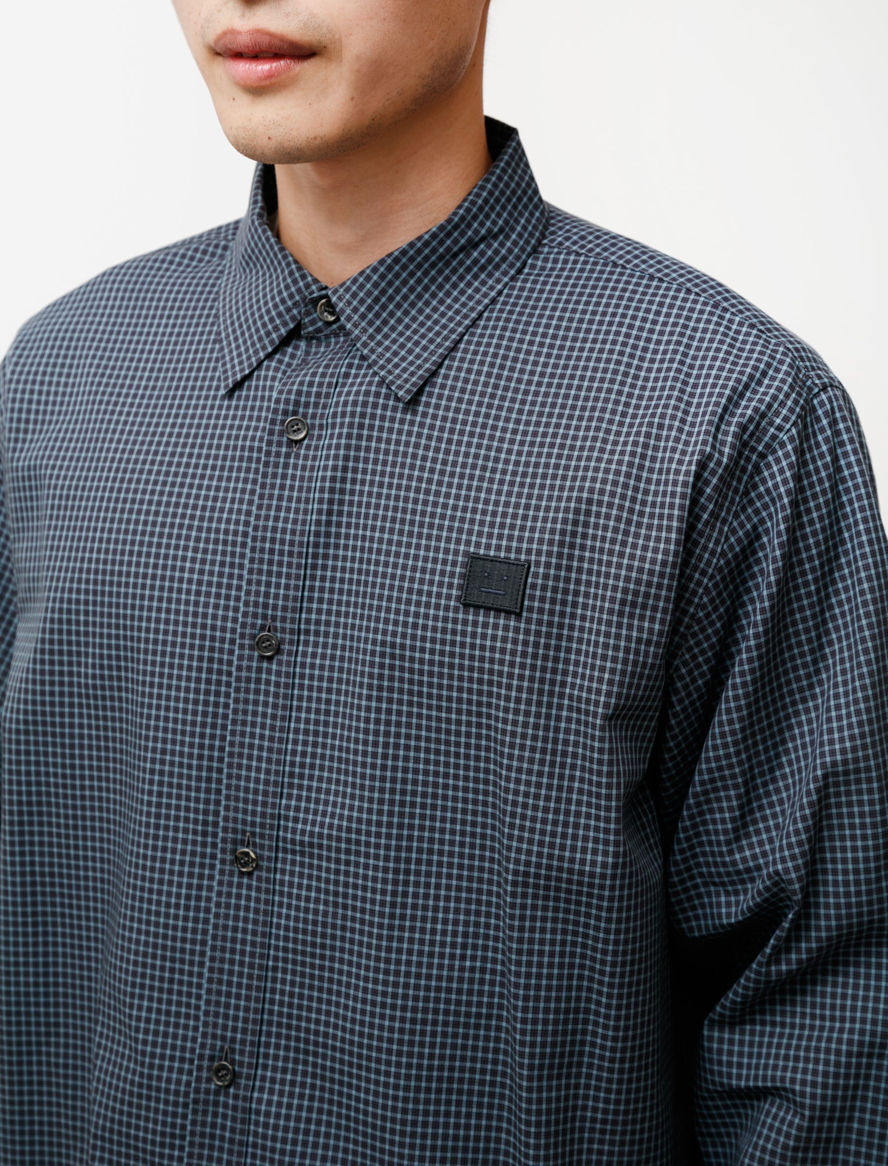 Acne Studios Relaxed Micro Check Shirt Face