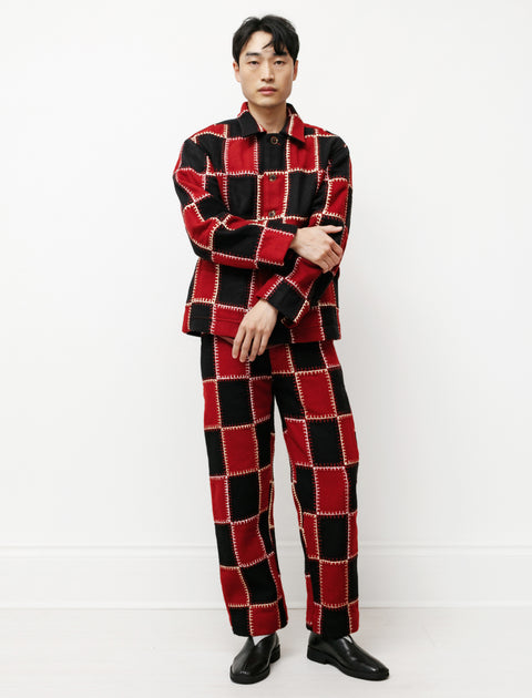 Bode Blanket Stitch Quilt Trousers