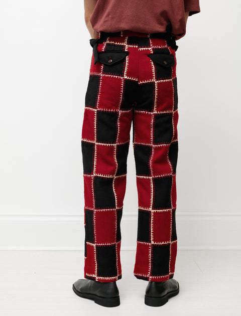 Bode Blanket Stitch Quilt Trousers